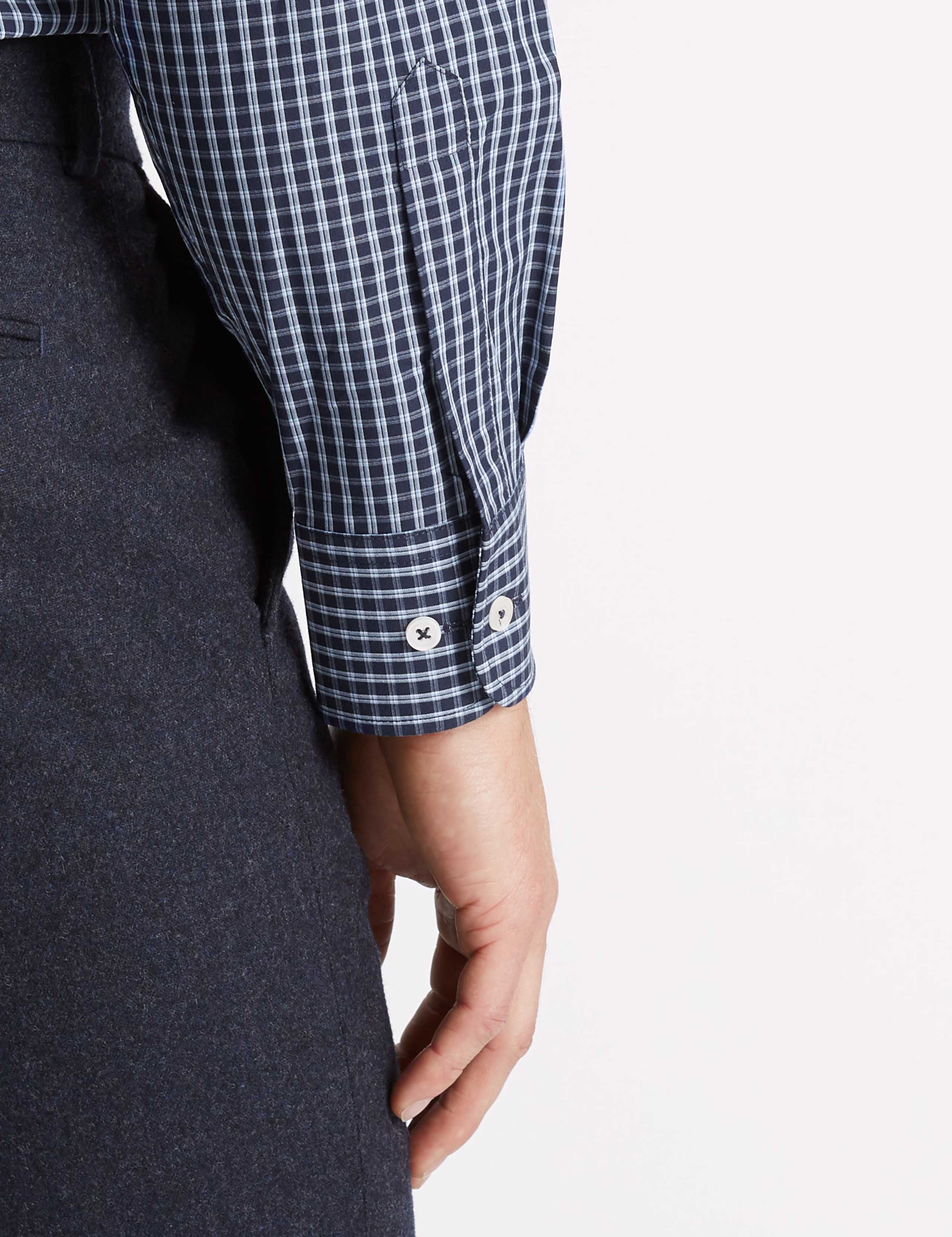 Cotton Rich Regular Fit Shirt with Pocket 5 of 5
