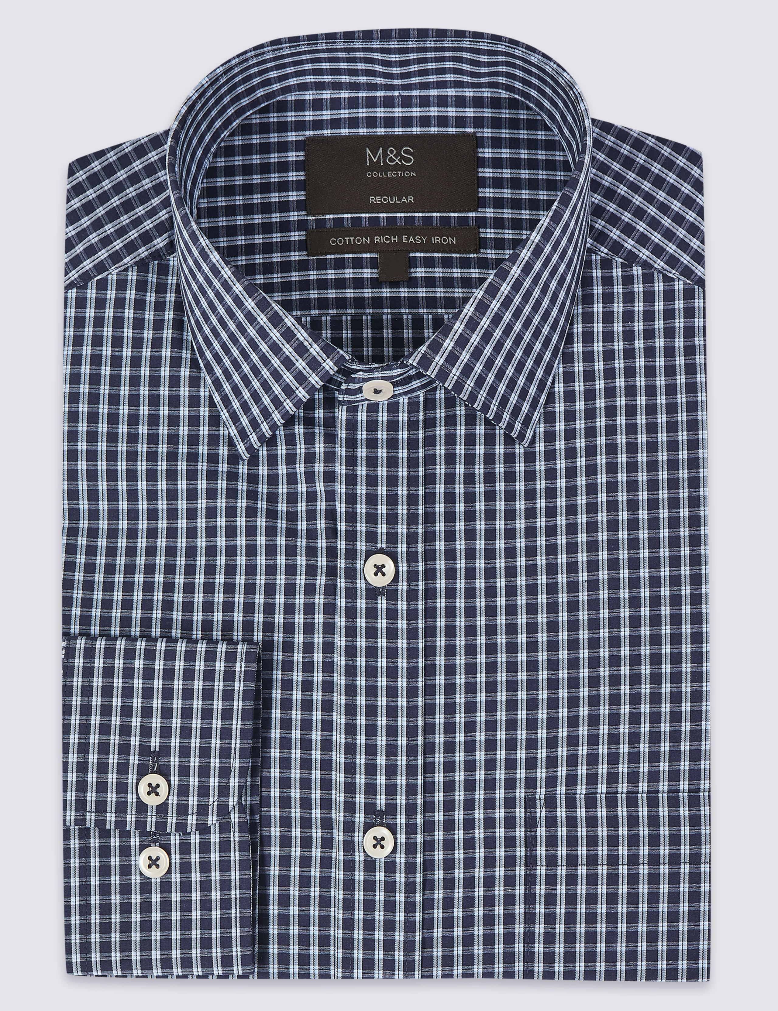 Cotton Rich Regular Fit Shirt with Pocket 2 of 5