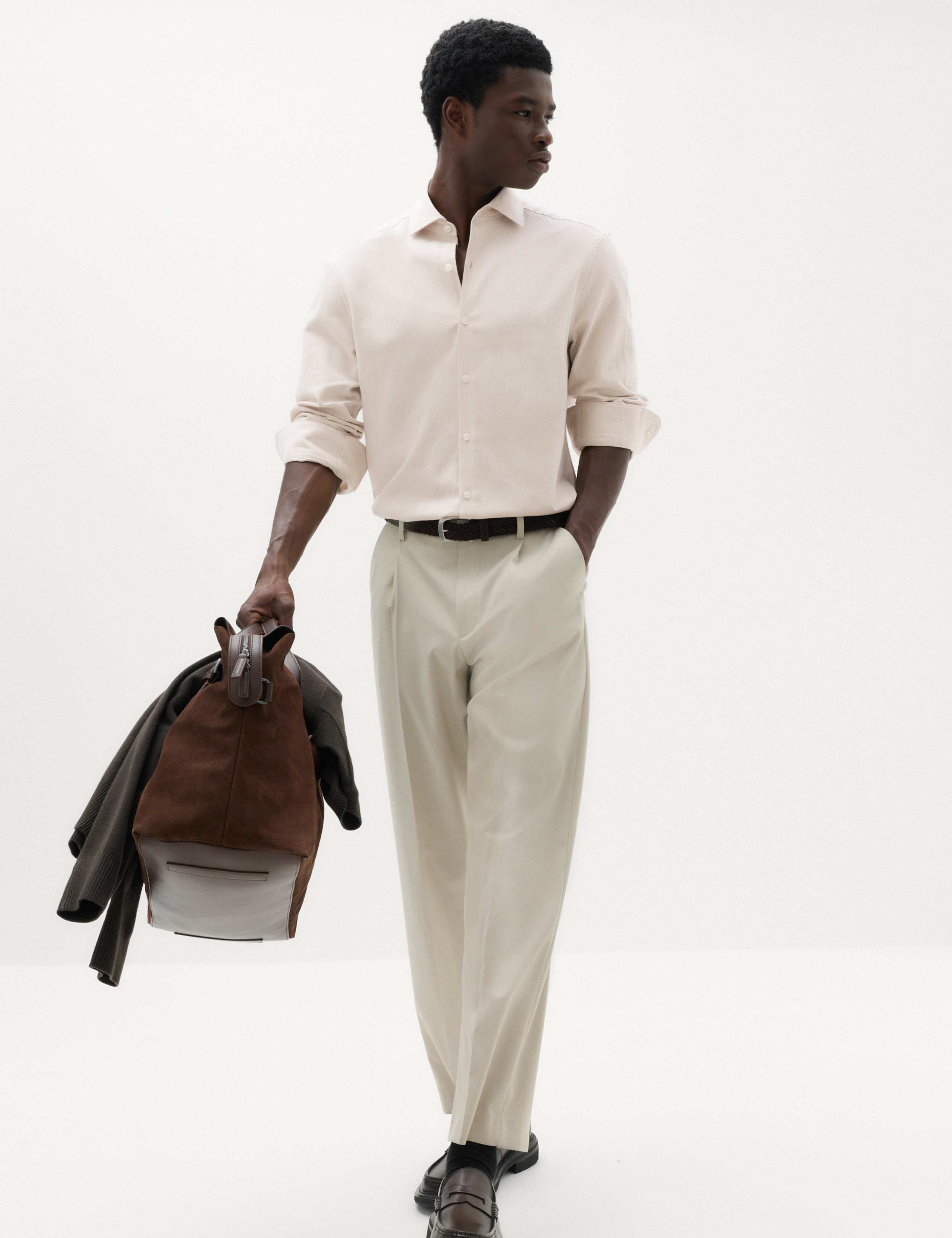 Regular Fit Easy Iron Marl Shirt 6 of 7