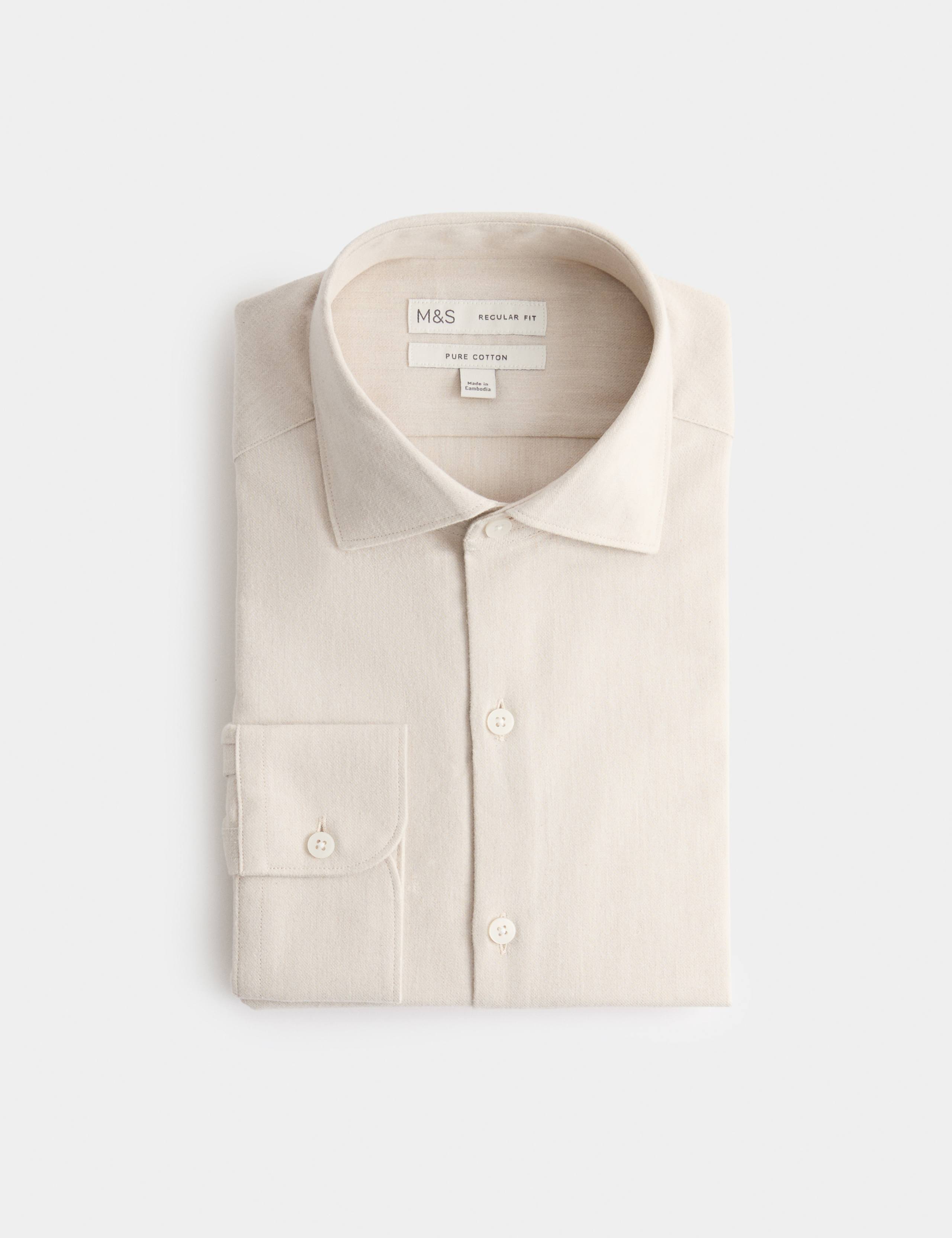 Regular Fit Easy Iron Marl Shirt 2 of 7