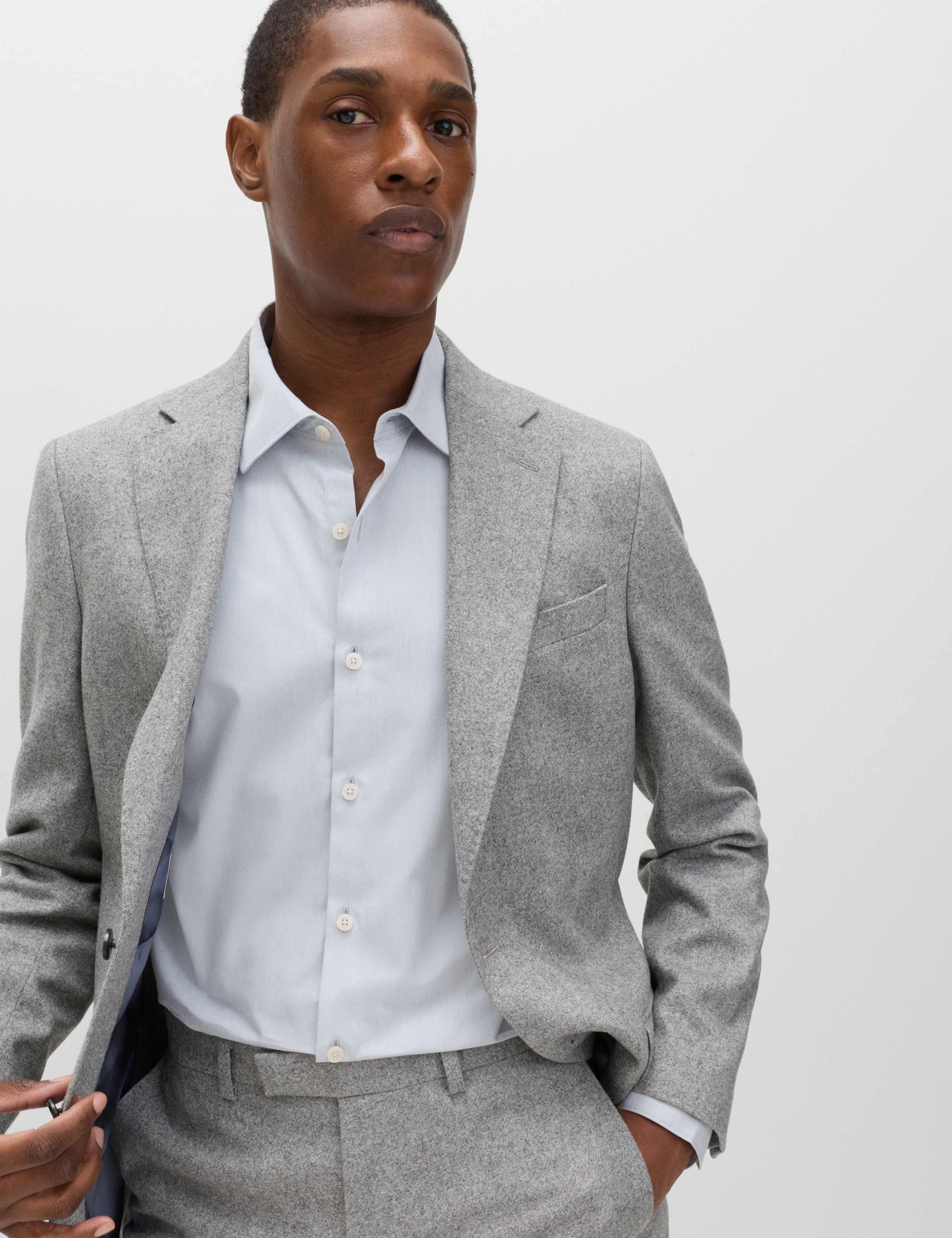 Regular Fit Pure Cotton Marl Shirt 5 of 5