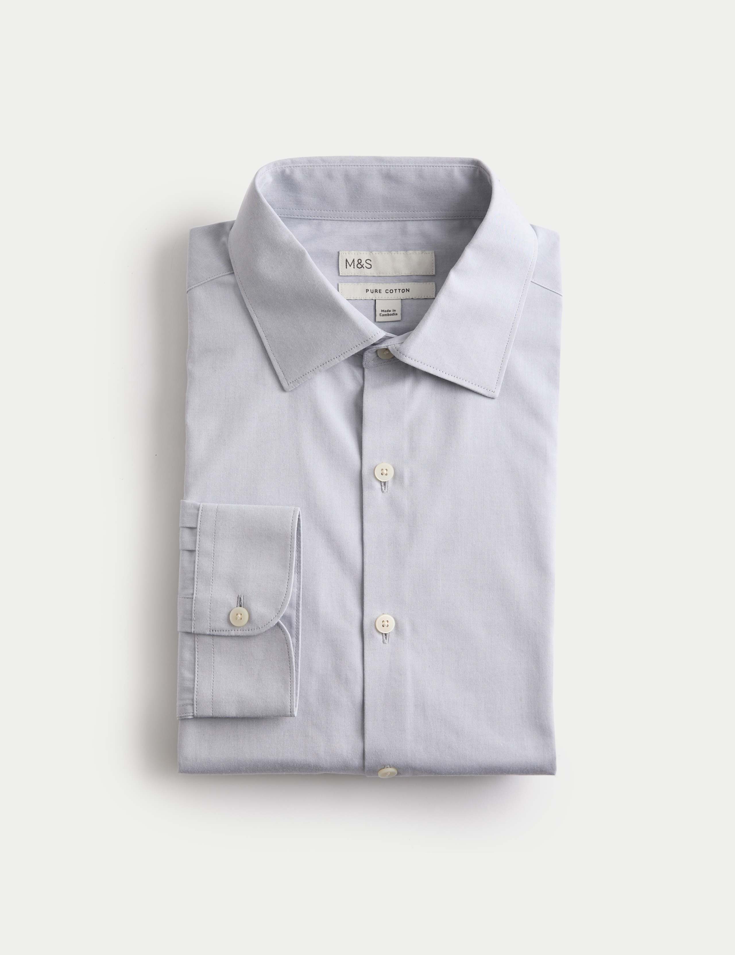 Regular Fit Pure Cotton Marl Shirt 2 of 5