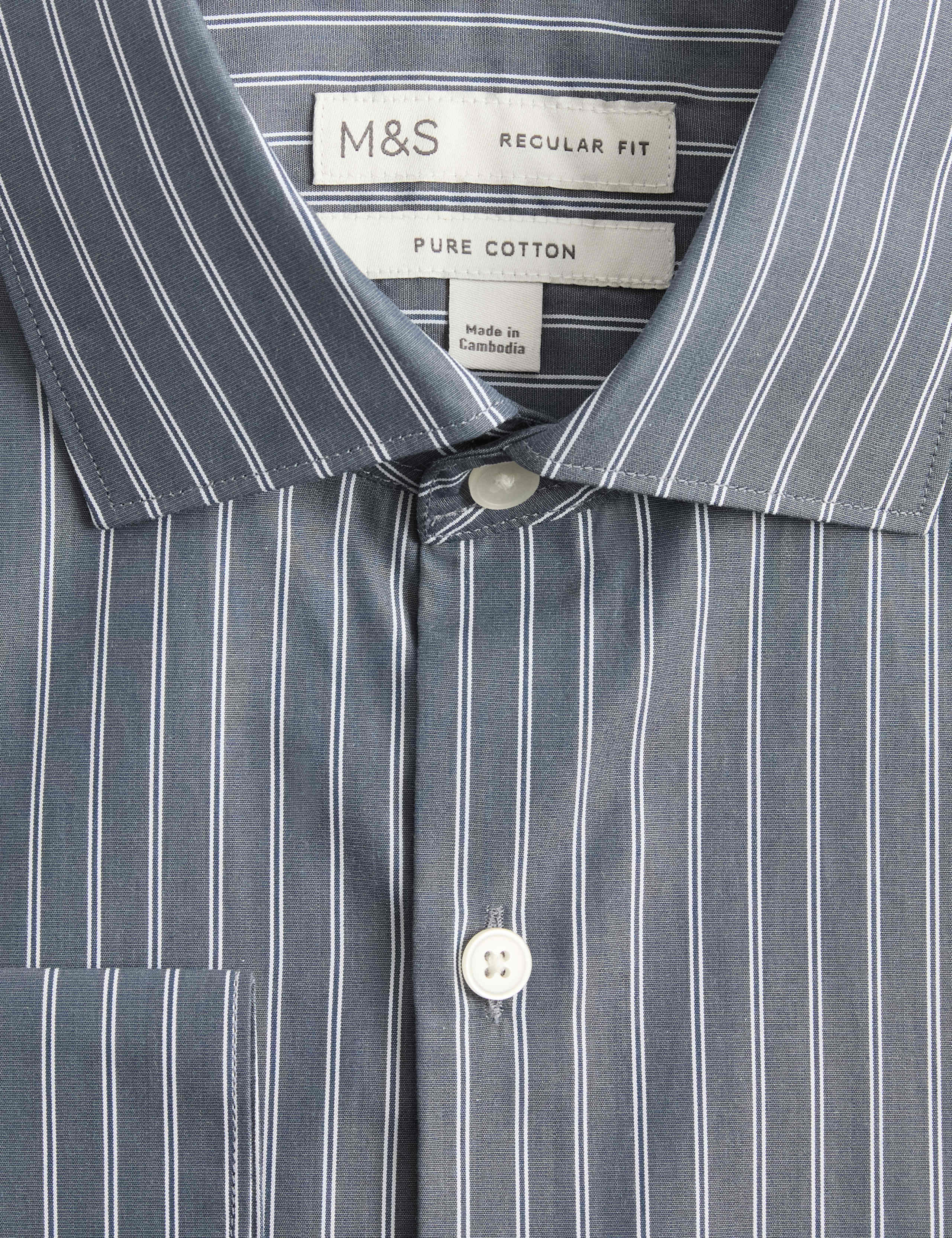 Regular Fit Pure Cotton Striped Shirt 7 of 7