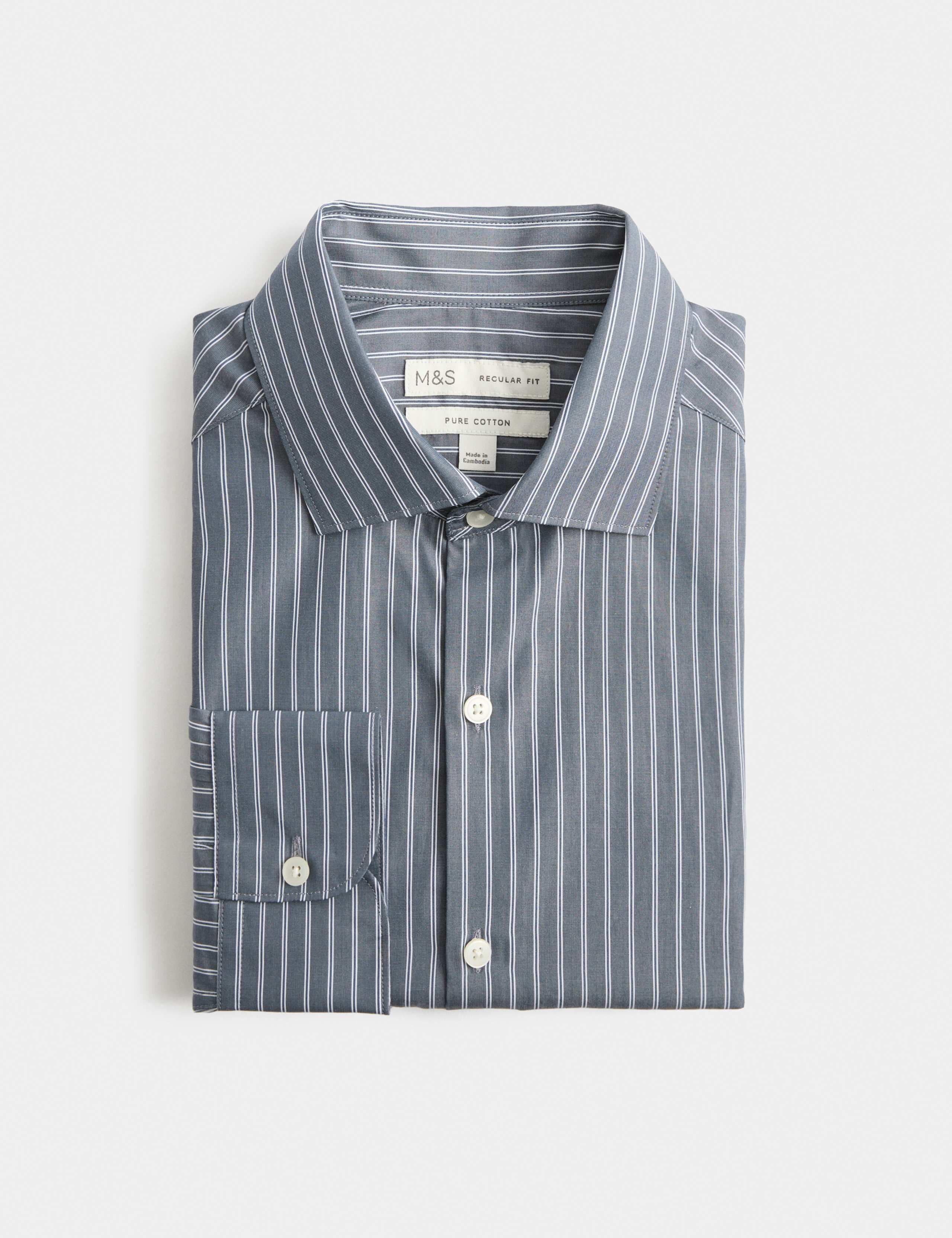 Regular Fit Pure Cotton Striped Shirt 2 of 7