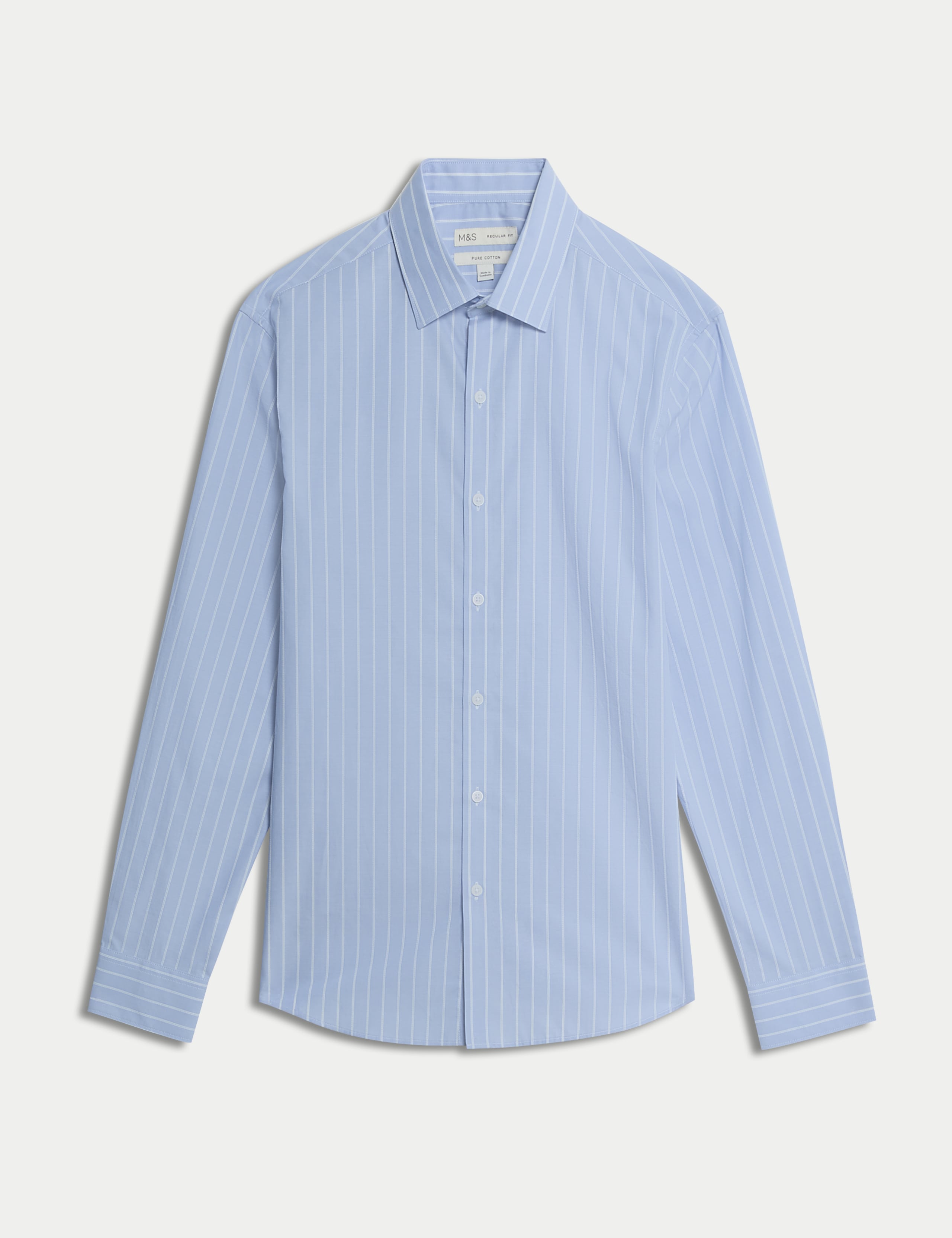 Easy Iron Pure Cotton Striped Shirt 2 of 6