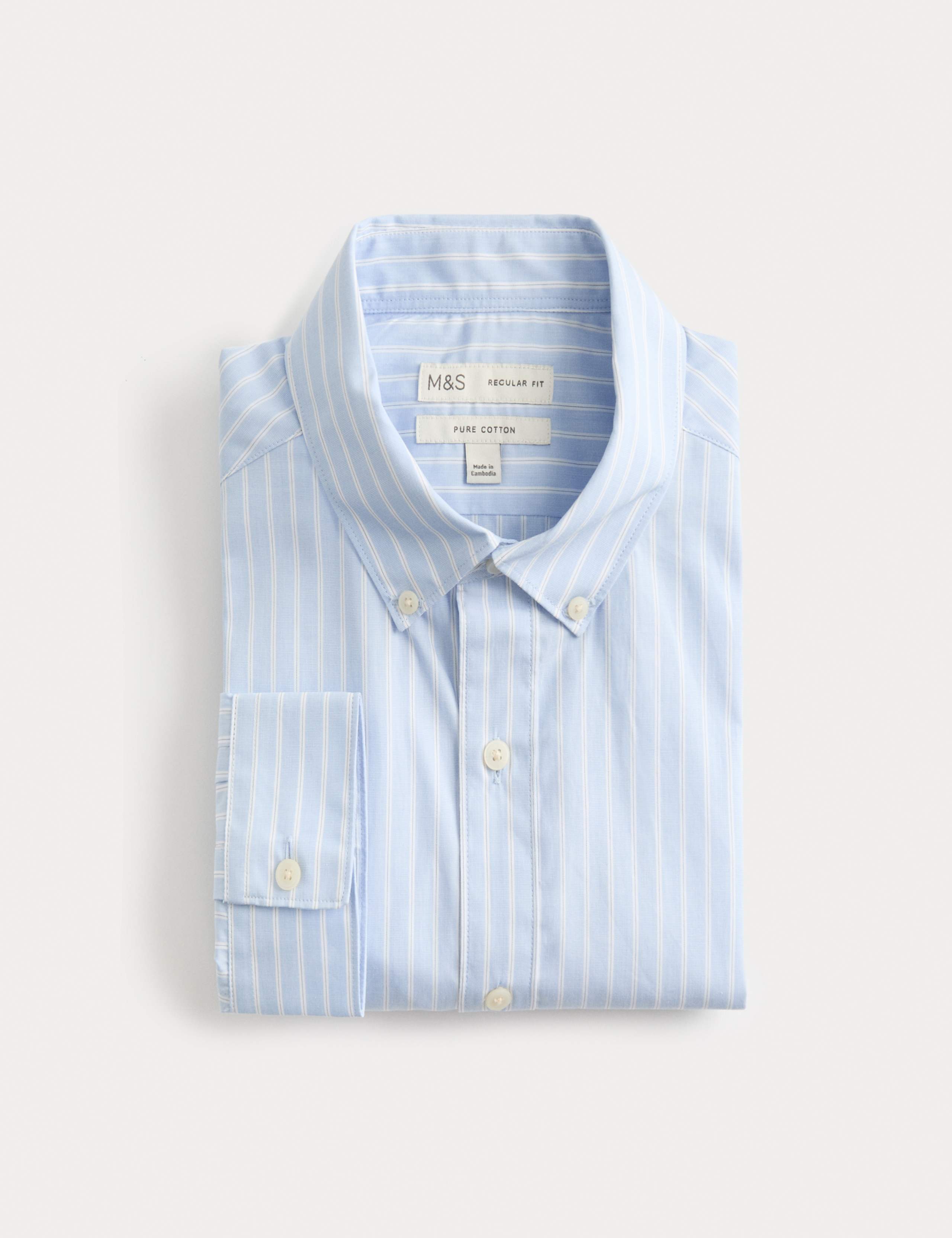 Regular Fit Pure Cotton Striped Shirt 2 of 6