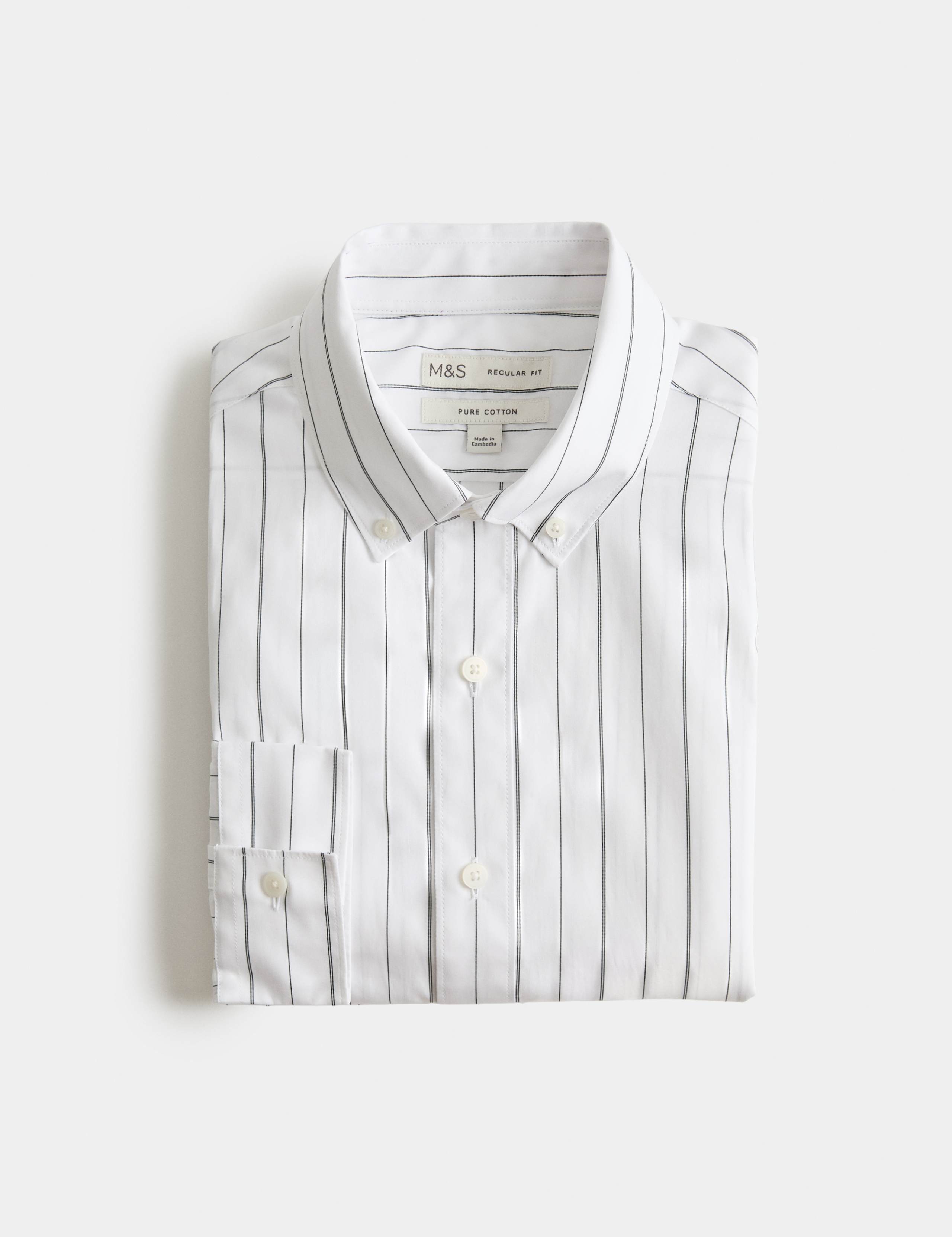 Regular Fit Pure Cotton Striped Shirt 2 of 7
