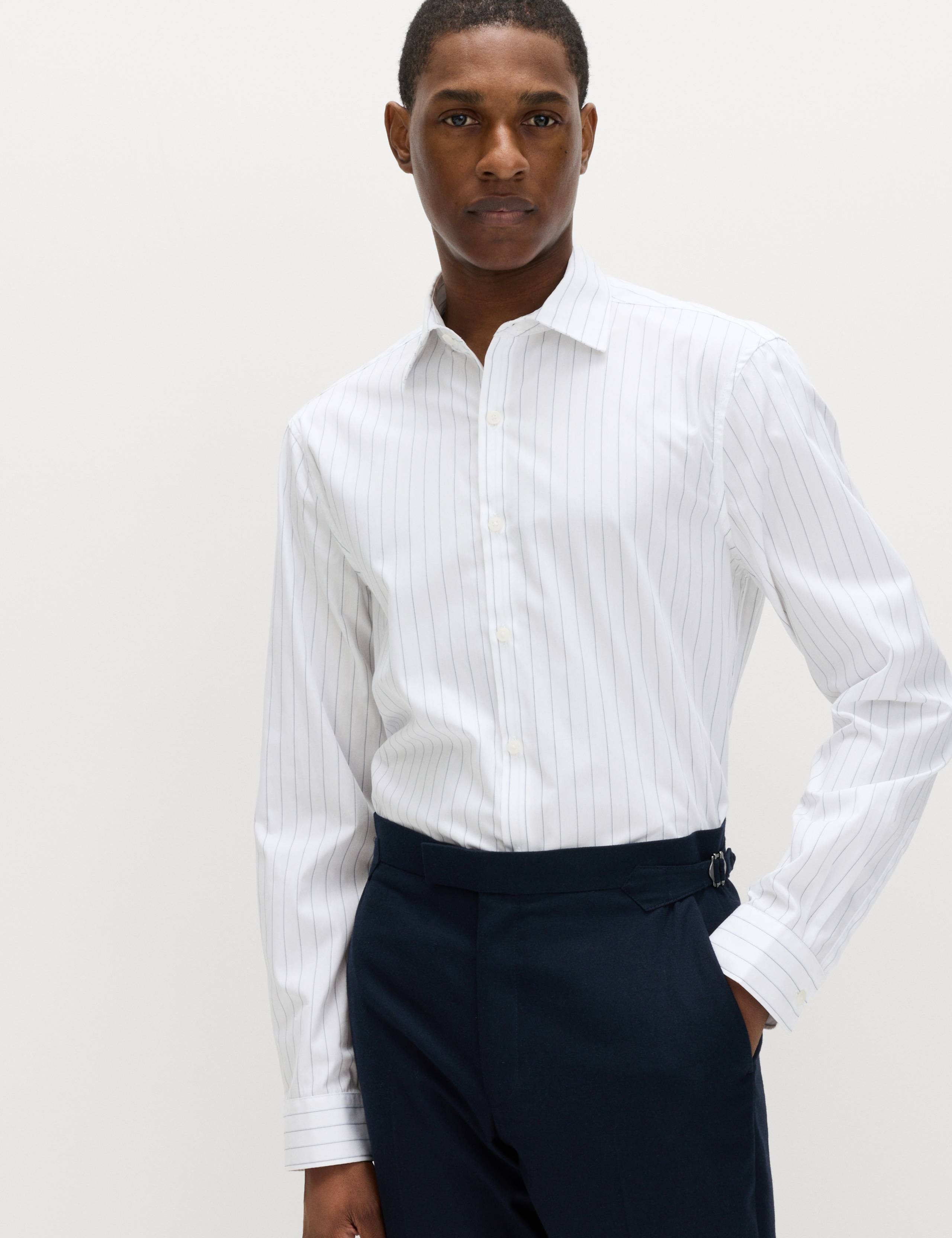 Regular Fit Pure Cotton Striped Shirt 1 of 8