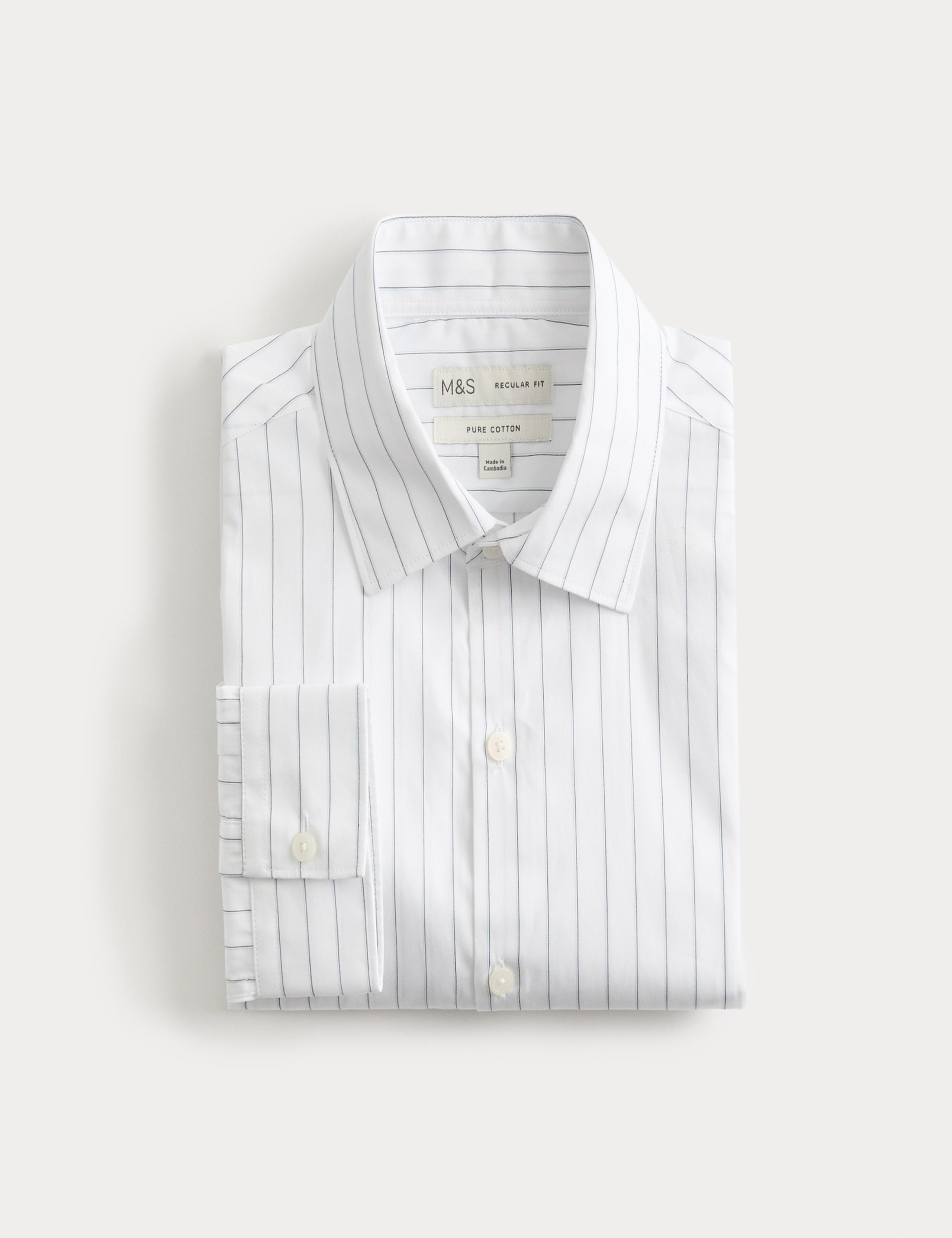 Regular Fit Pure Cotton Striped Shirt 2 of 8