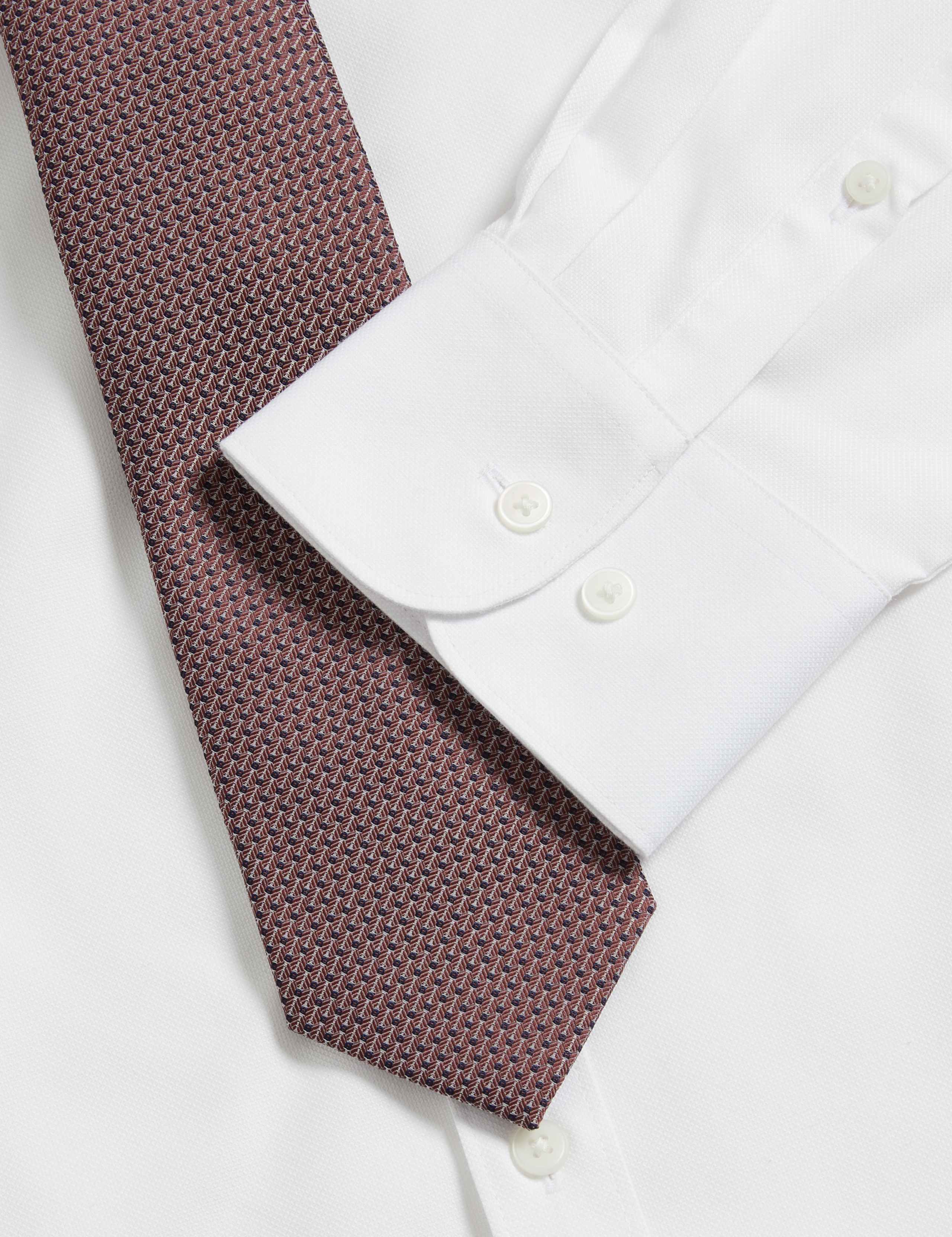 Regular Fit Easy Iron Cotton Blend Shirt & Tie 3 of 6