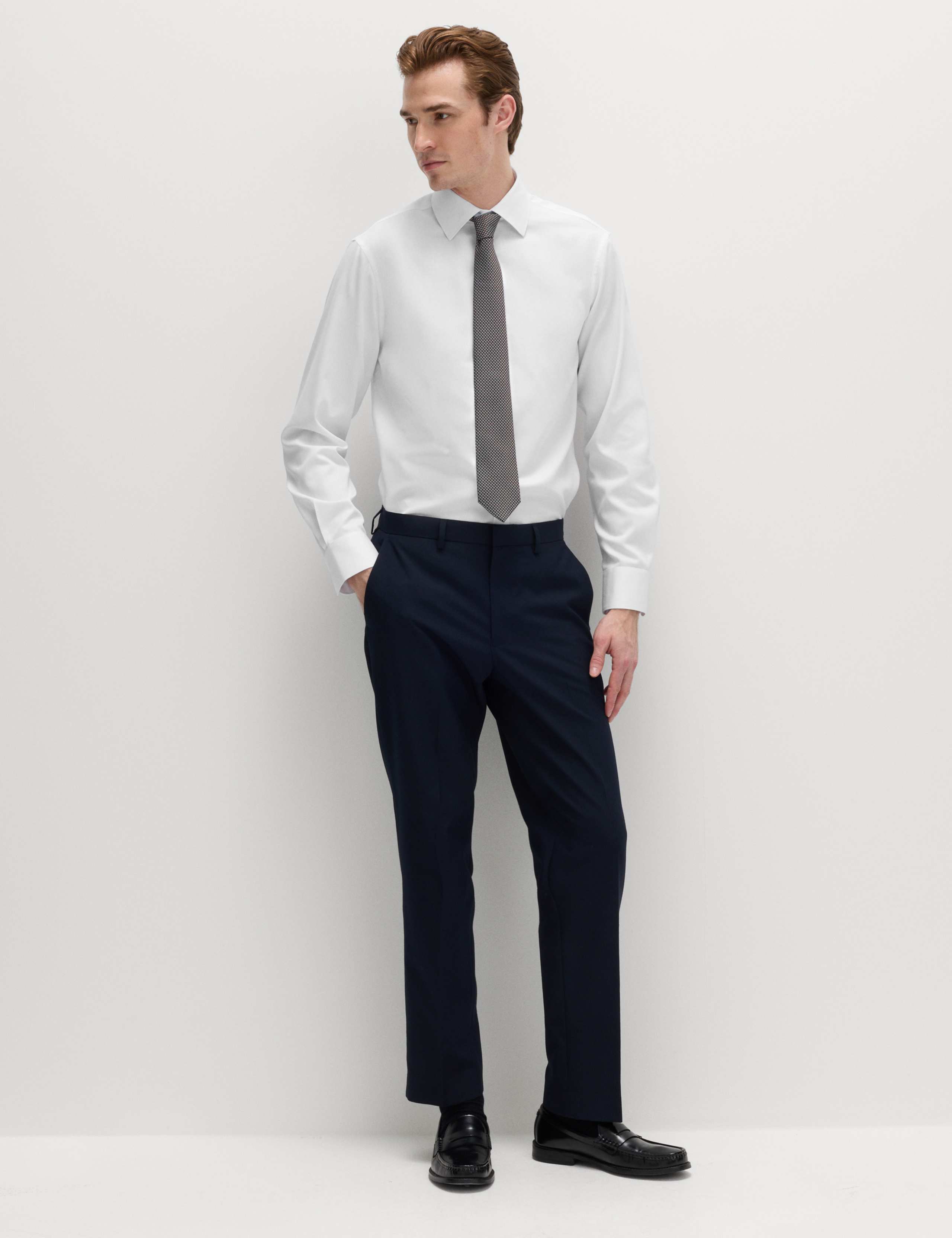 2 Piece Slim Fit Easy Iron Shirt & Tie Set 5 of 6