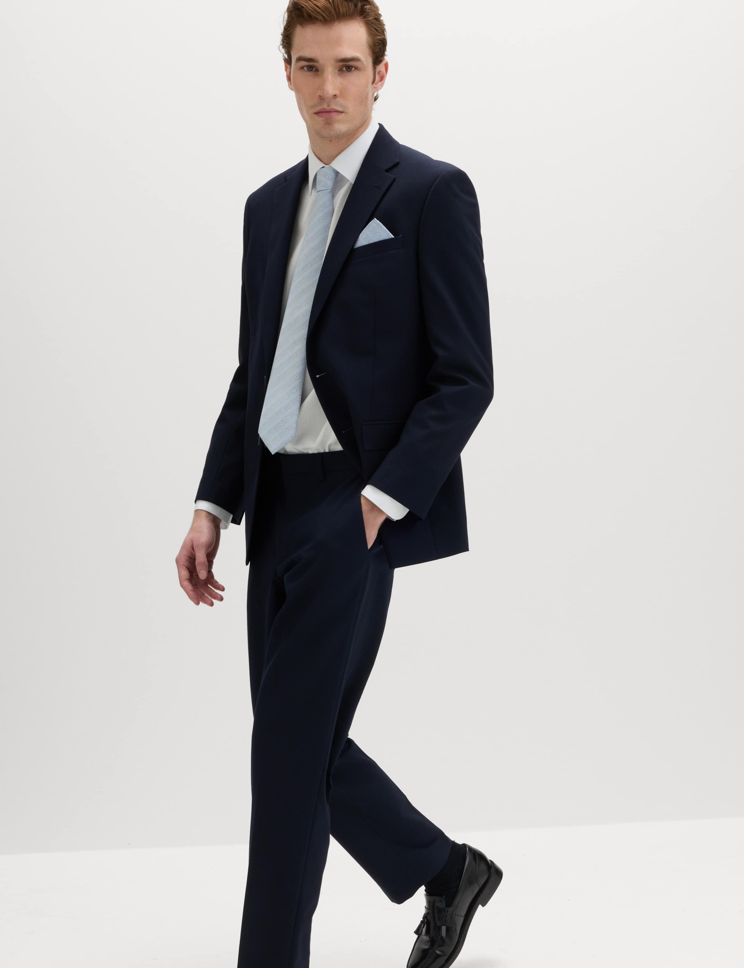 4 Piece Regular Fit Easy Iron Shirt & Tie Set 5 of 7