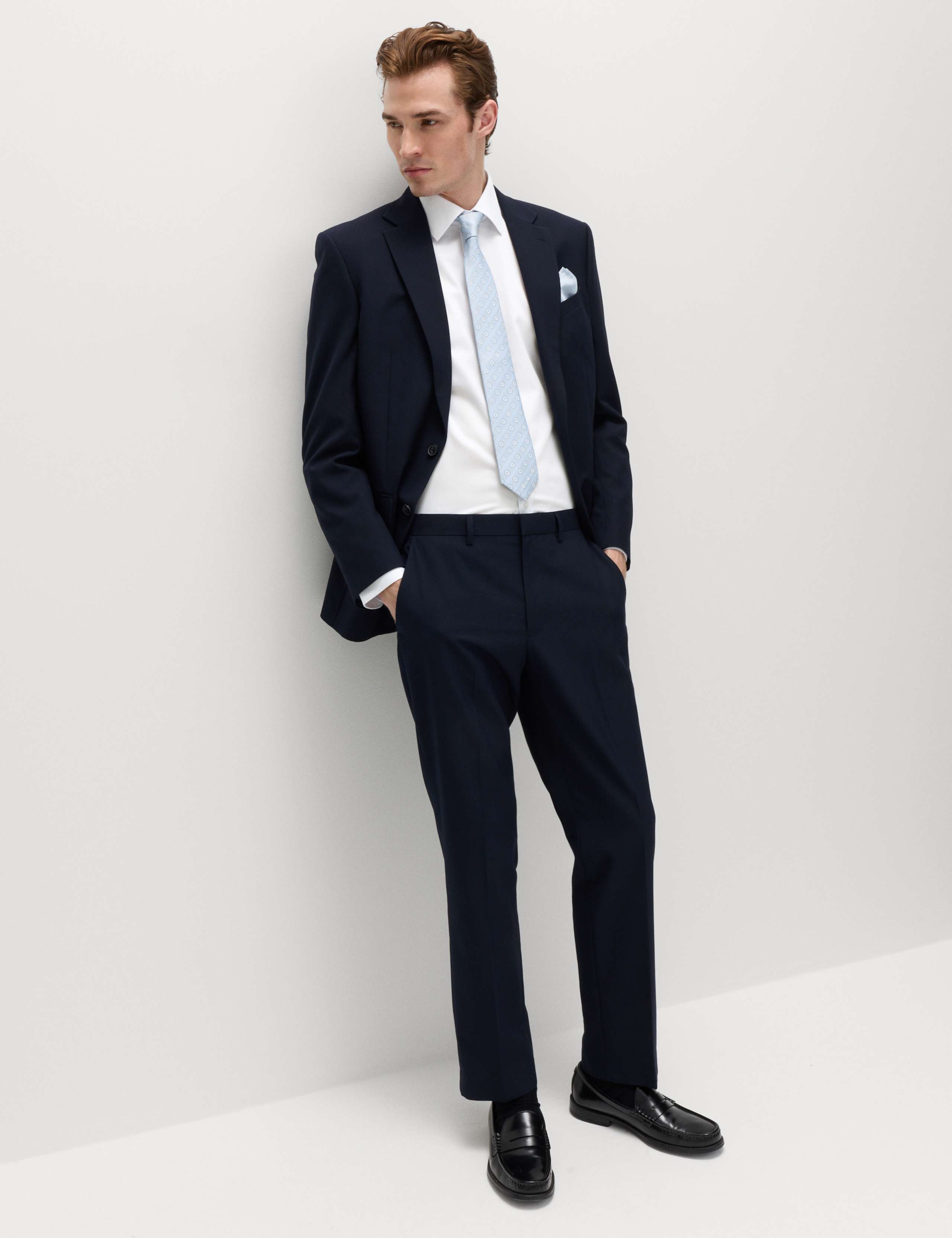 Slim Fit Easy Iron Shirt & Tie Set 6 of 7