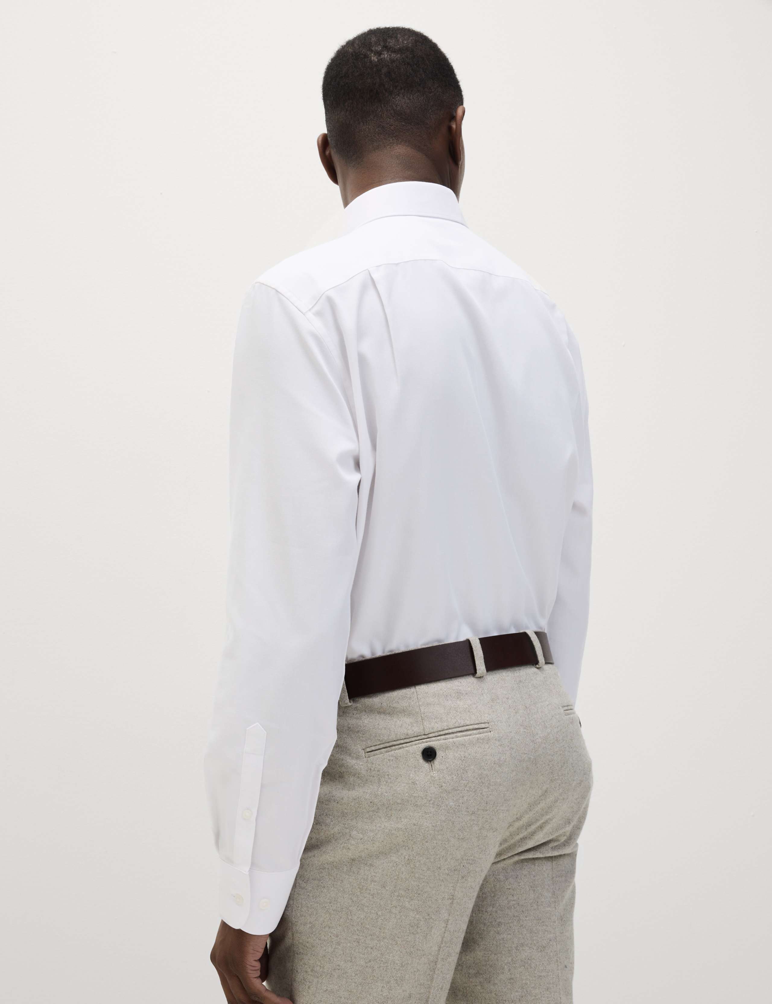 4pc Regular Fit Easy Iron Shirt and Tie Set 6 of 6