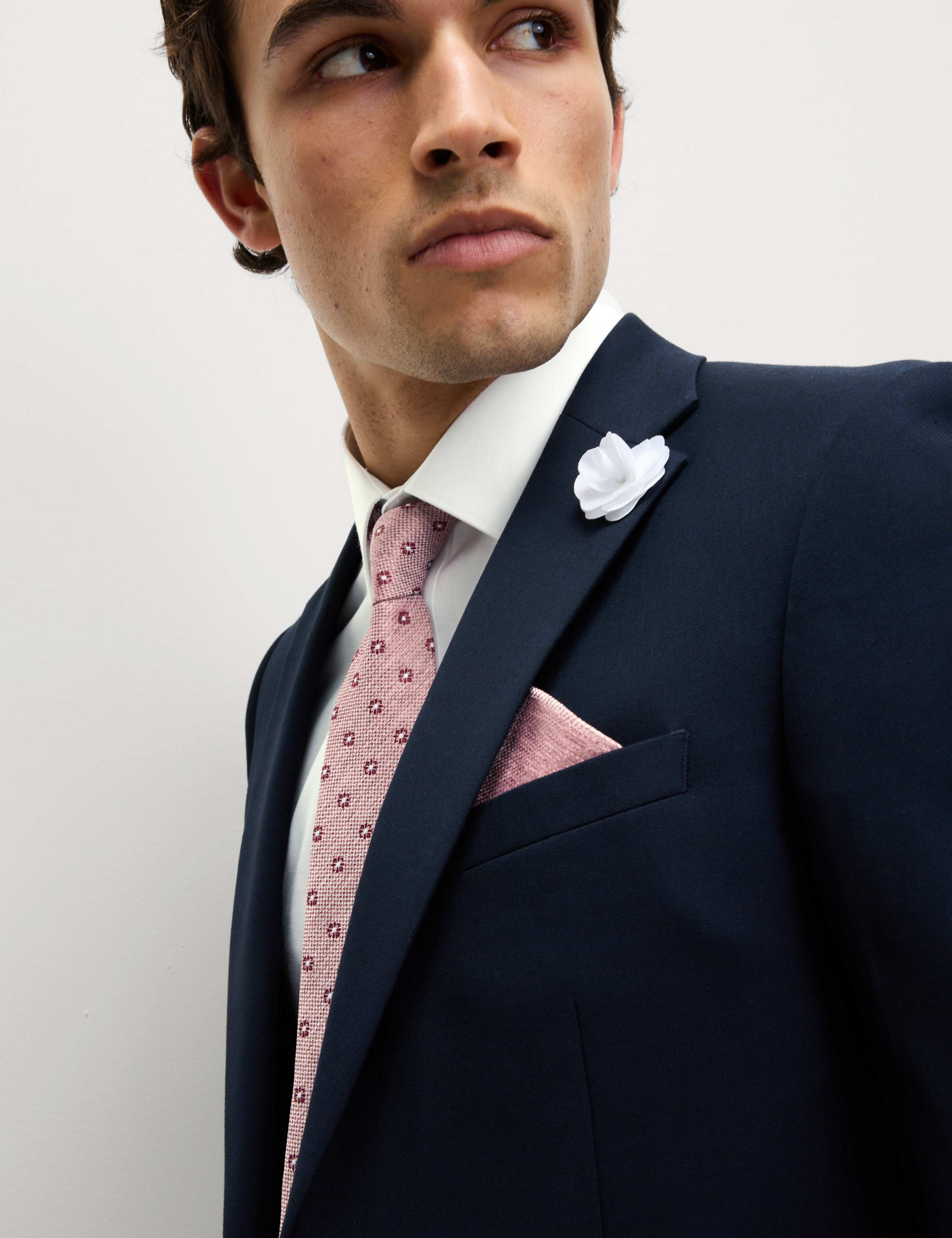 4pc Regular Fit Easy Iron Shirt and Tie Set 1 of 7