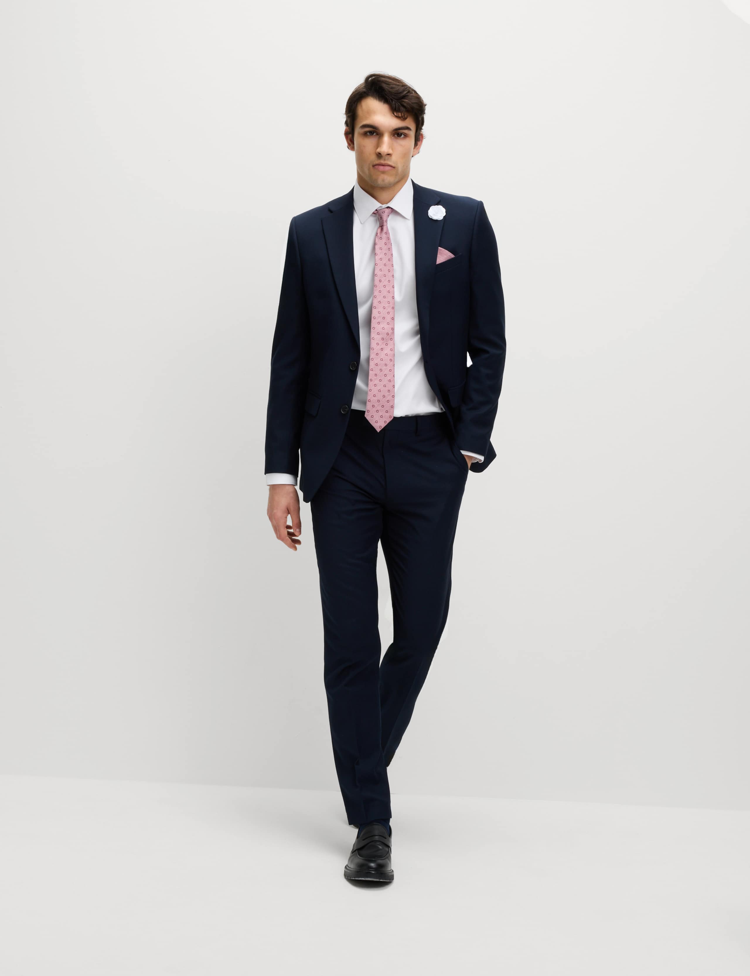 4pc Regular Fit Easy Iron Shirt and Tie Set 5 of 7