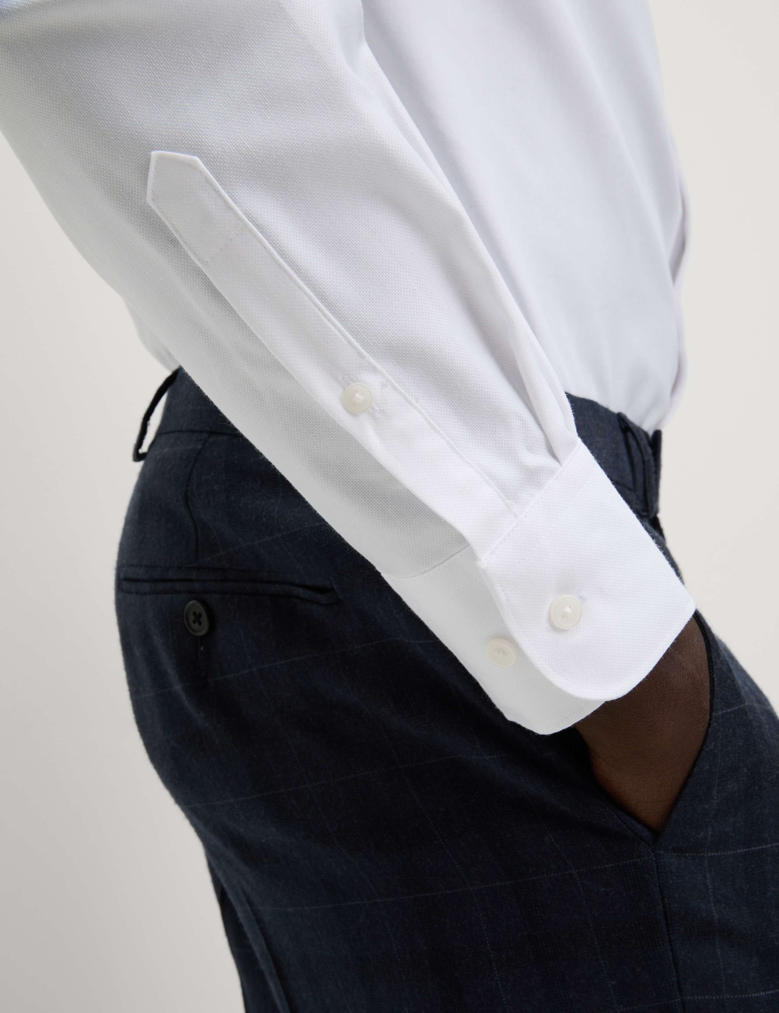 4pc Slim Fit Easy Iron Shirt and Tie Set 4 of 6