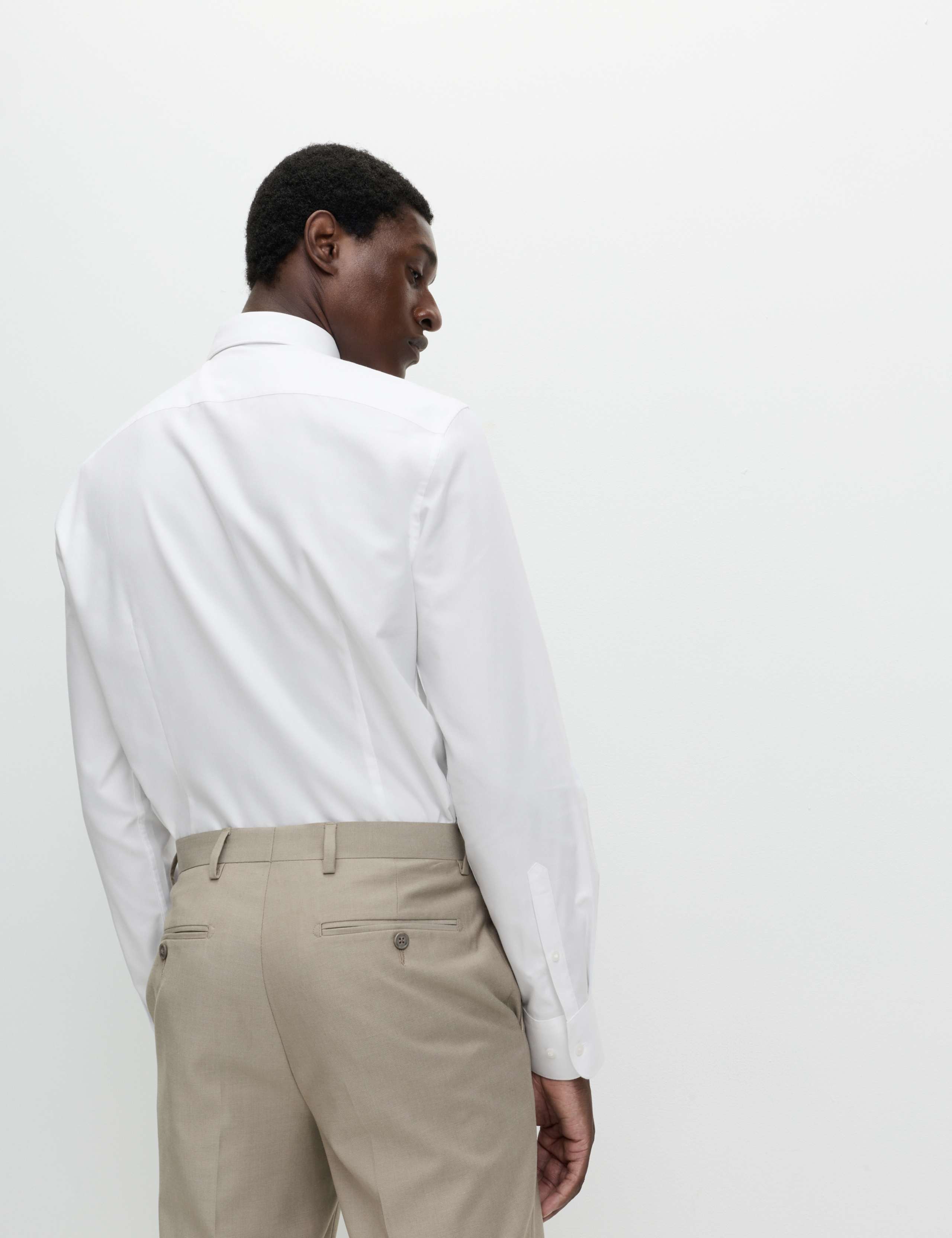 4pc Slim Fit Easy Iron Shirt and Tie Set 8 of 8