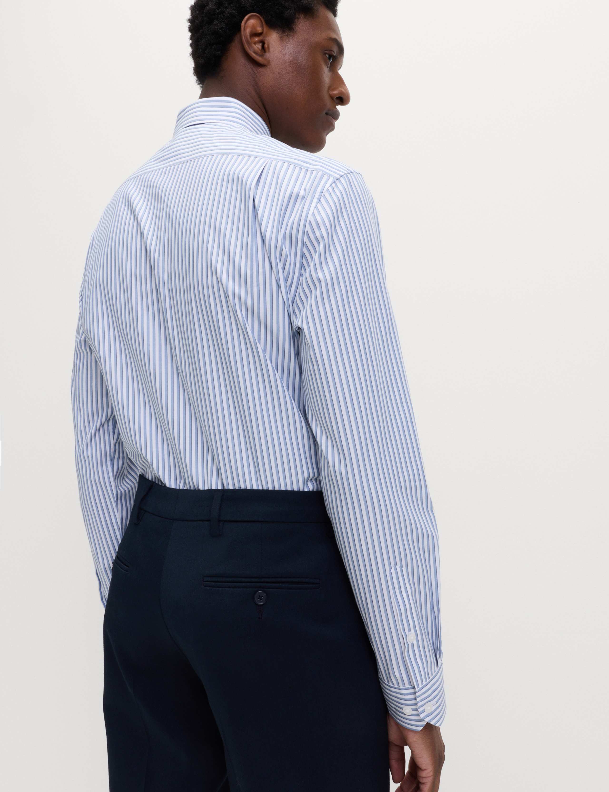 Regular Fit Easy Iron Pure Cotton Striped Shirt 5 of 5