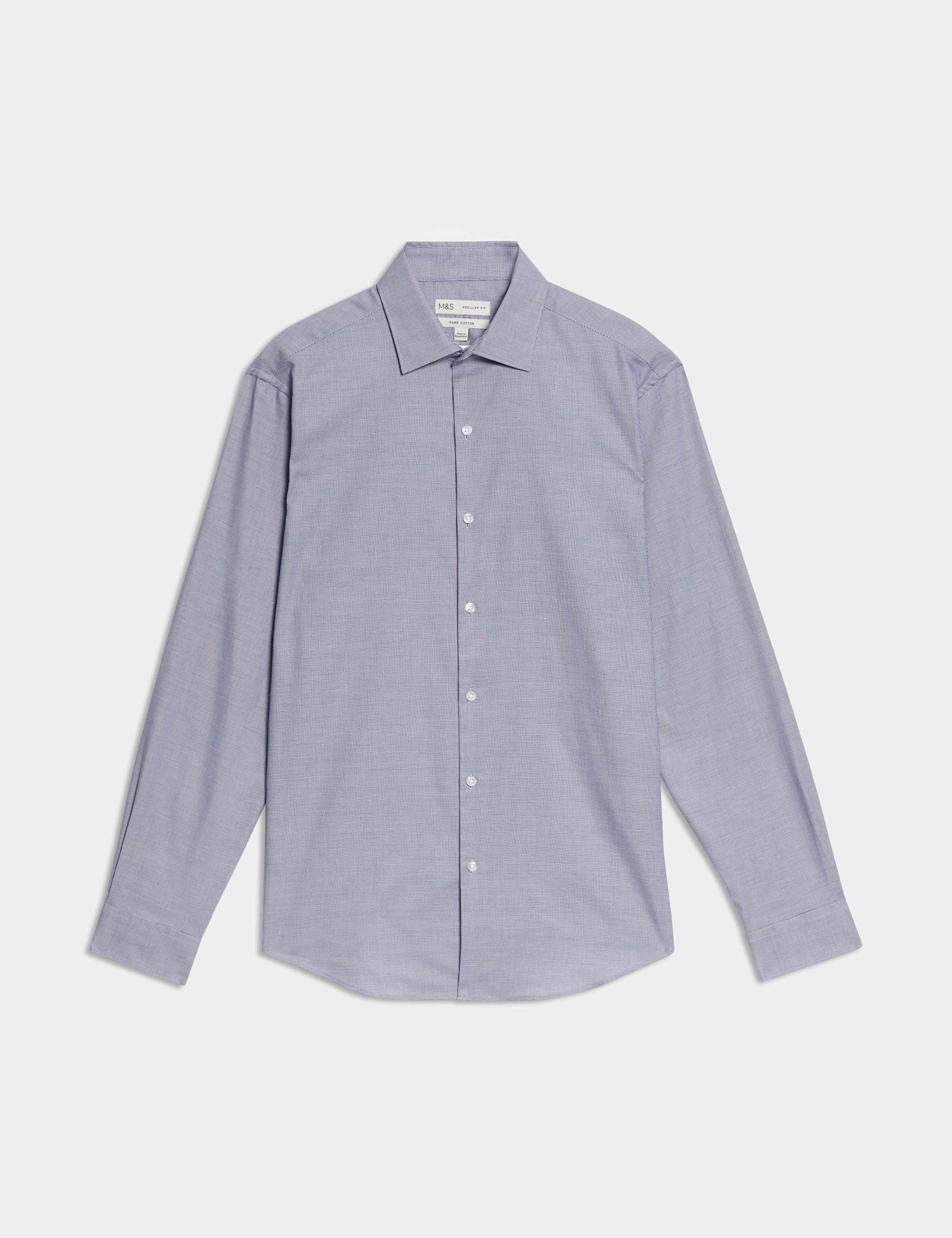 Regular Fit Easy Iron Pure Cotton Textured Shirt 2 of 6