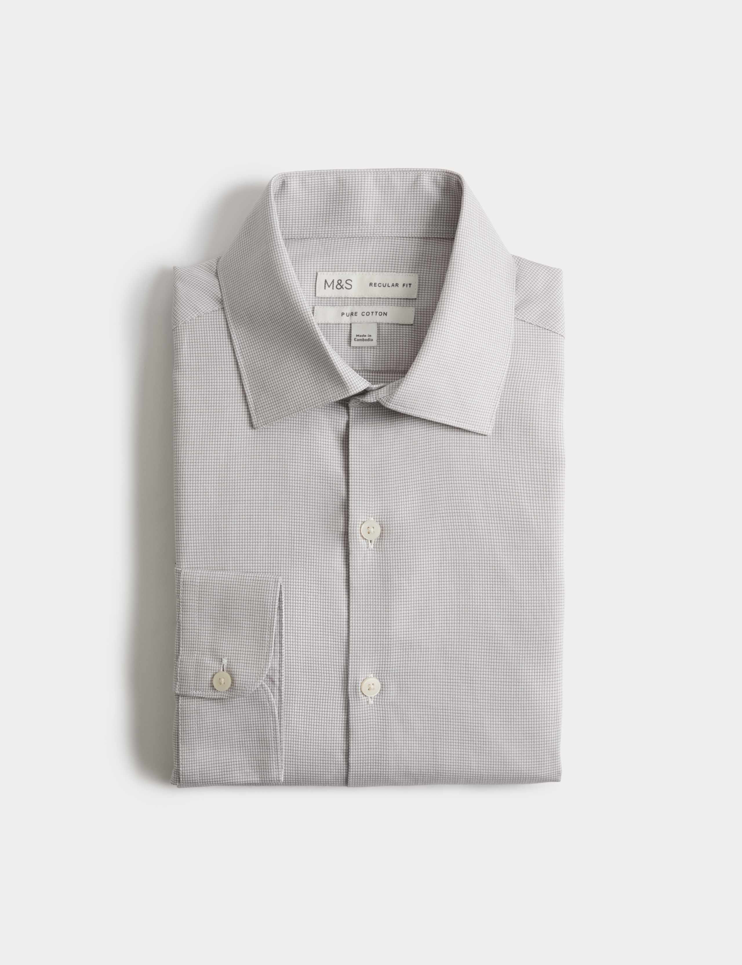 Regular Fit Easy Iron Pure Textured Shirt 2 of 7