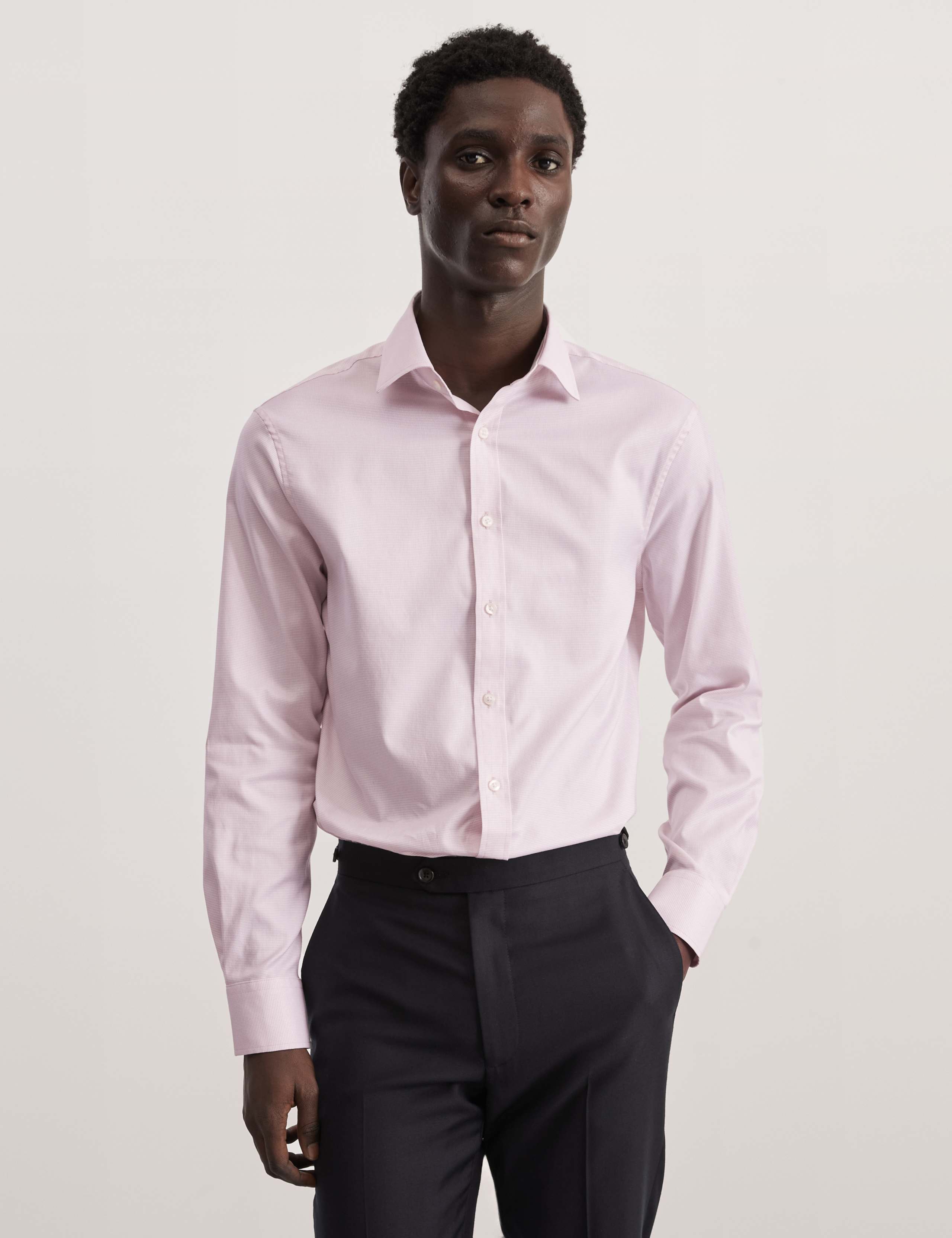 Tailored Fit Pure Cotton Texture Shirt 7 of 7