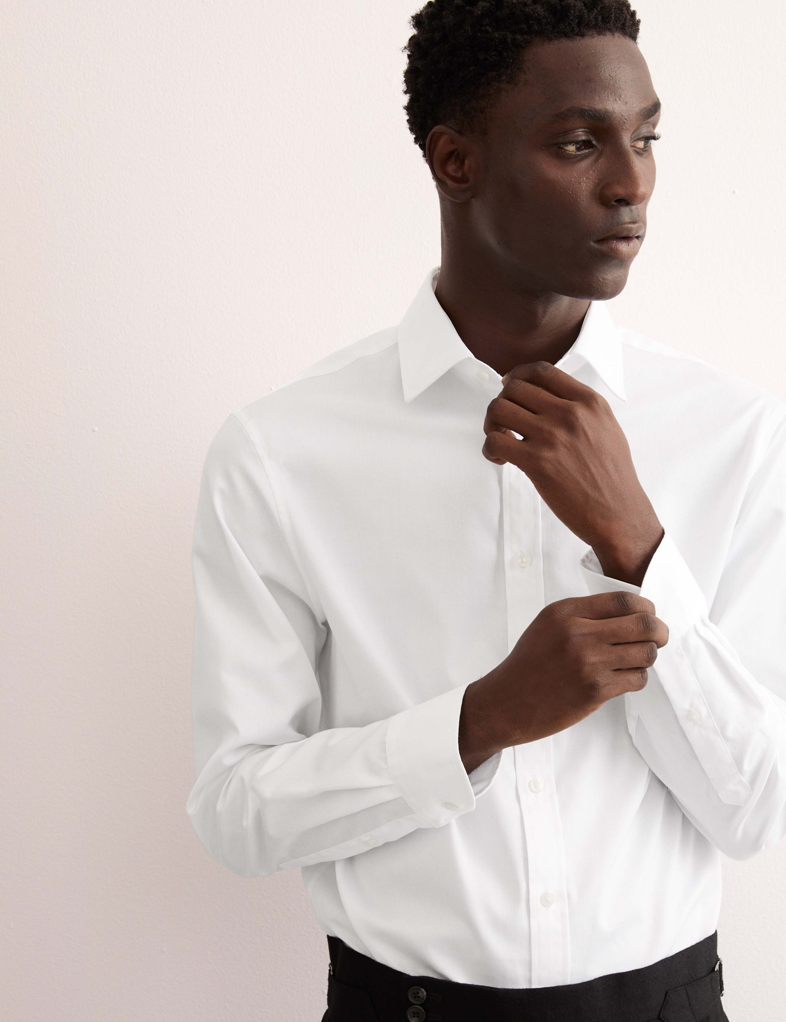 Tailored Fit Pure Cotton Texture Shirt 5 of 7