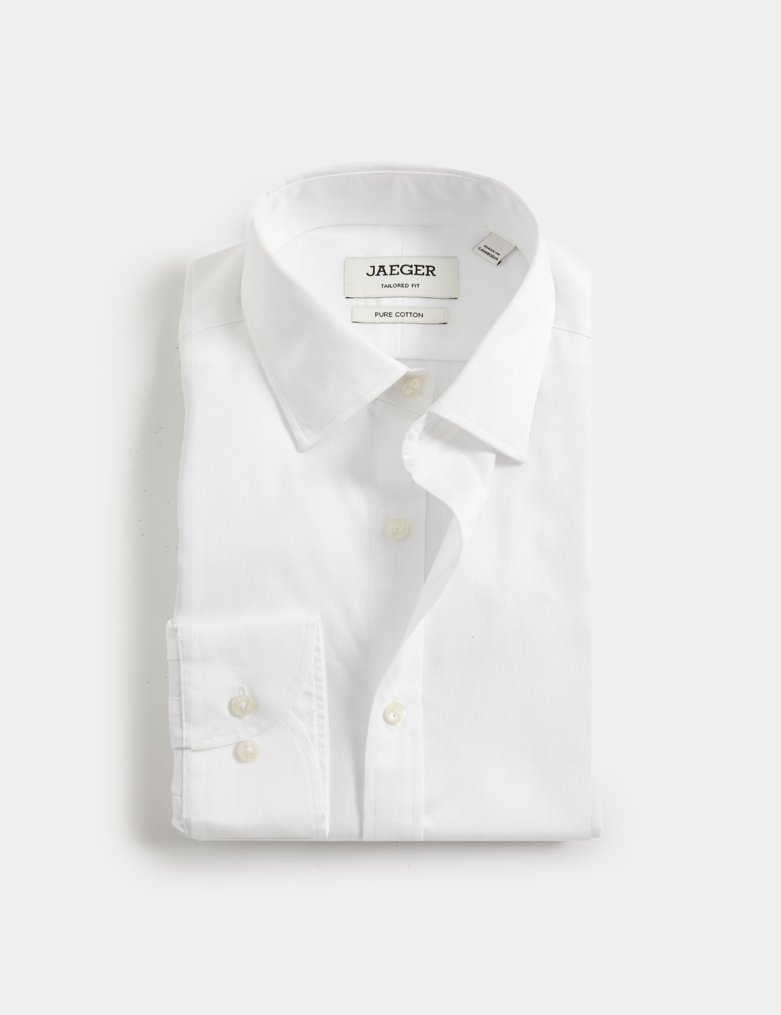 Tailored Fit Pure Cotton Texture Shirt 2 of 7