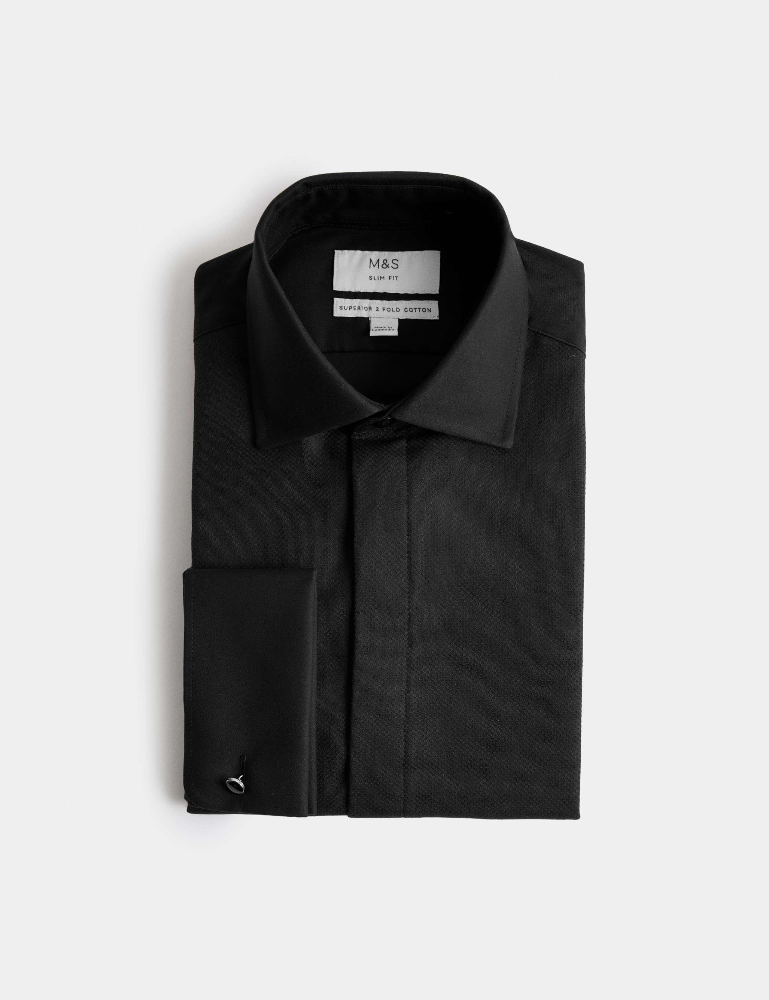 Slim Fit Luxury Cotton Double Cuffed Dress Shirt 2 of 7
