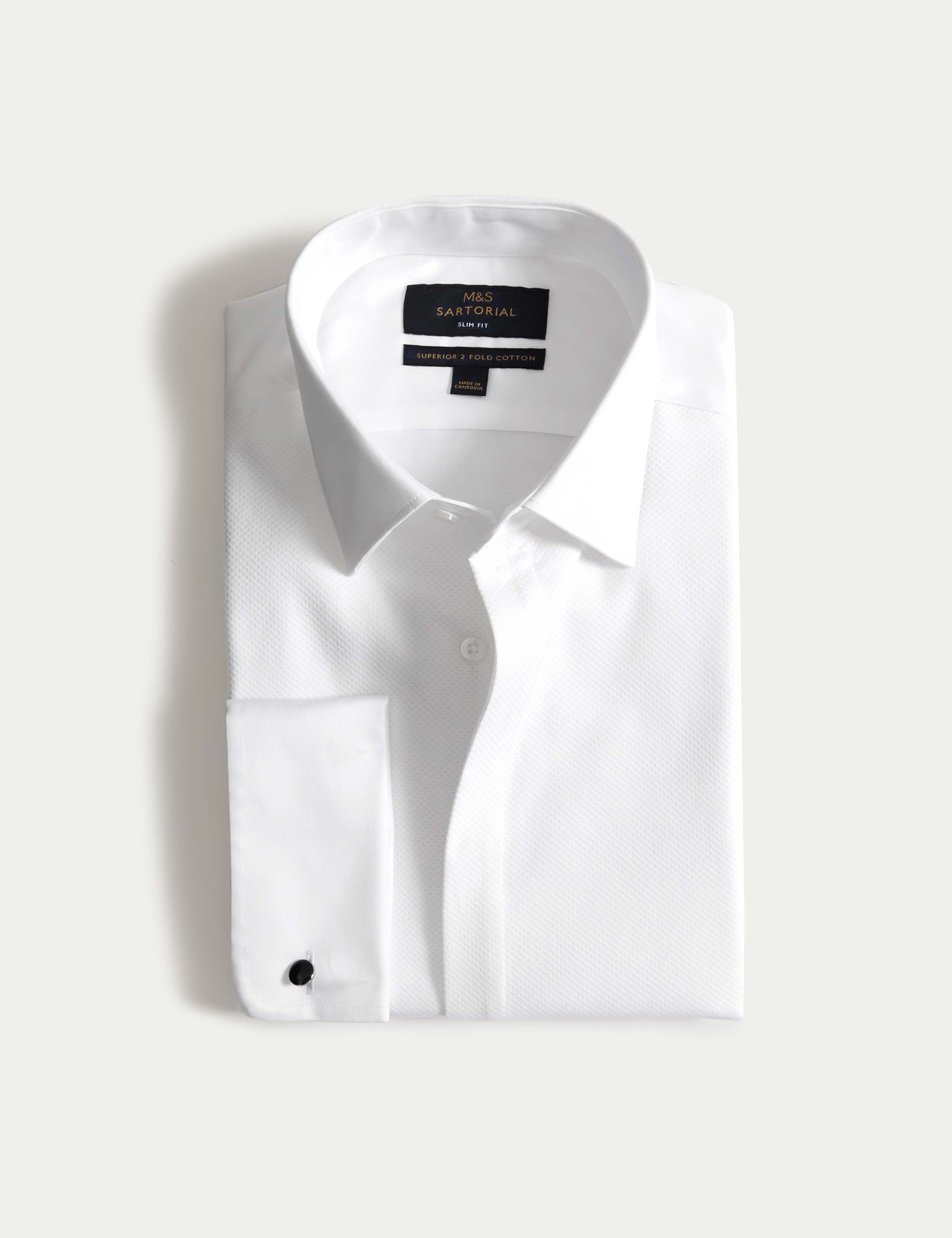 Slim Fit Luxury Cotton Double Cuffed Dress Shirt 2 of 8
