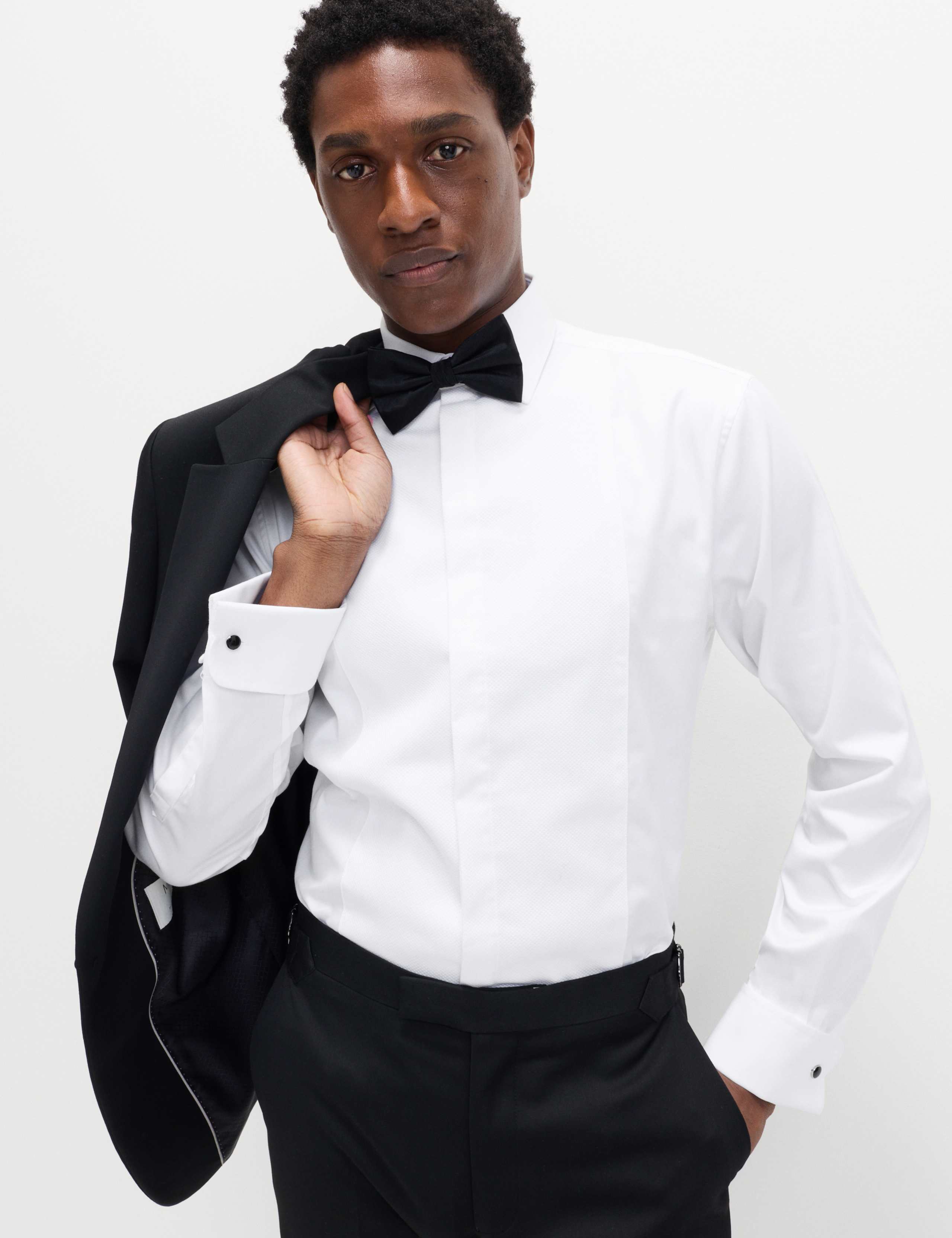 Regular Fit 2 Inch Shorter Pure Cotton Textured Luxury Shirt 1 of 5