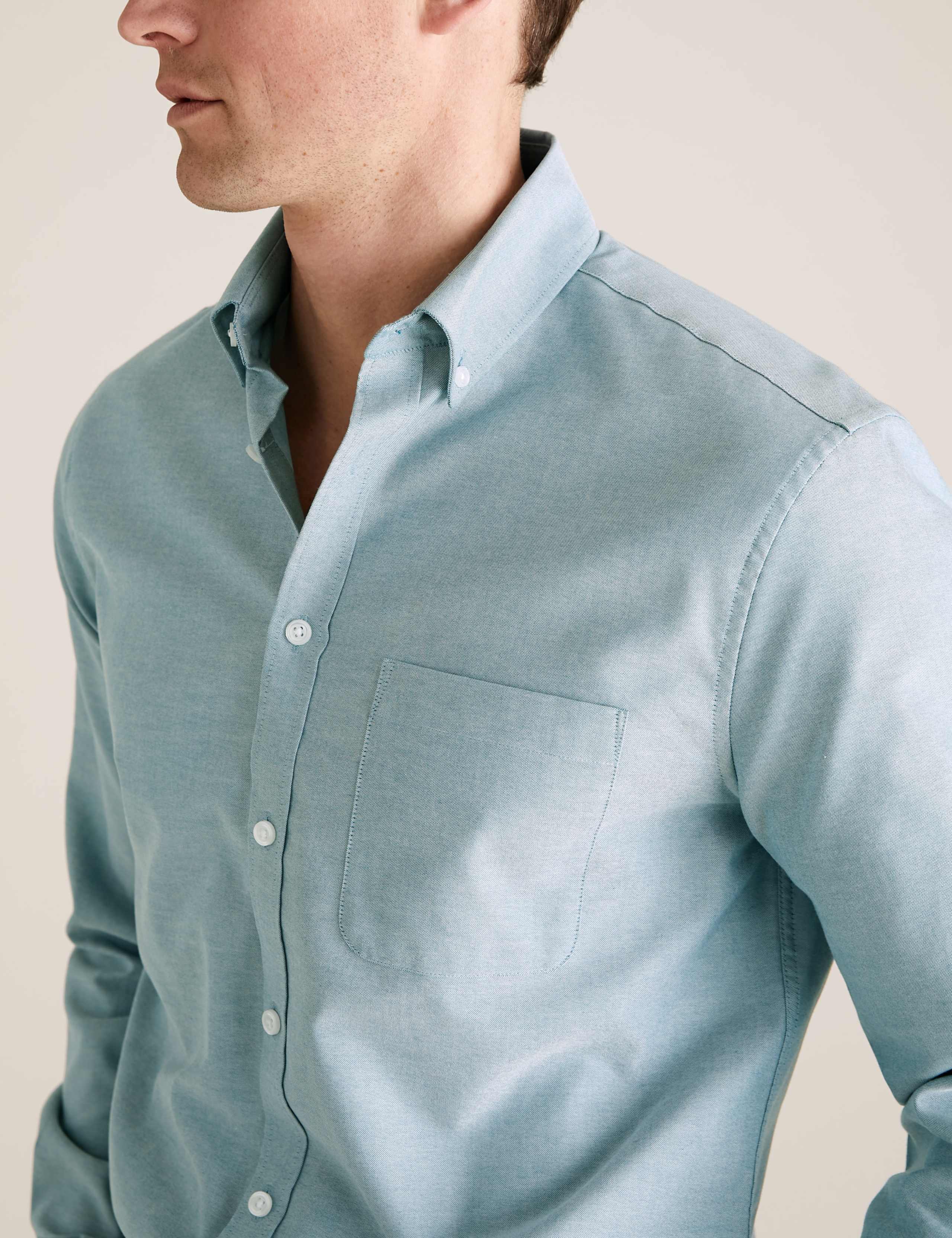 Tailored Fit Pure Cotton Oxford Shirt 4 of 4