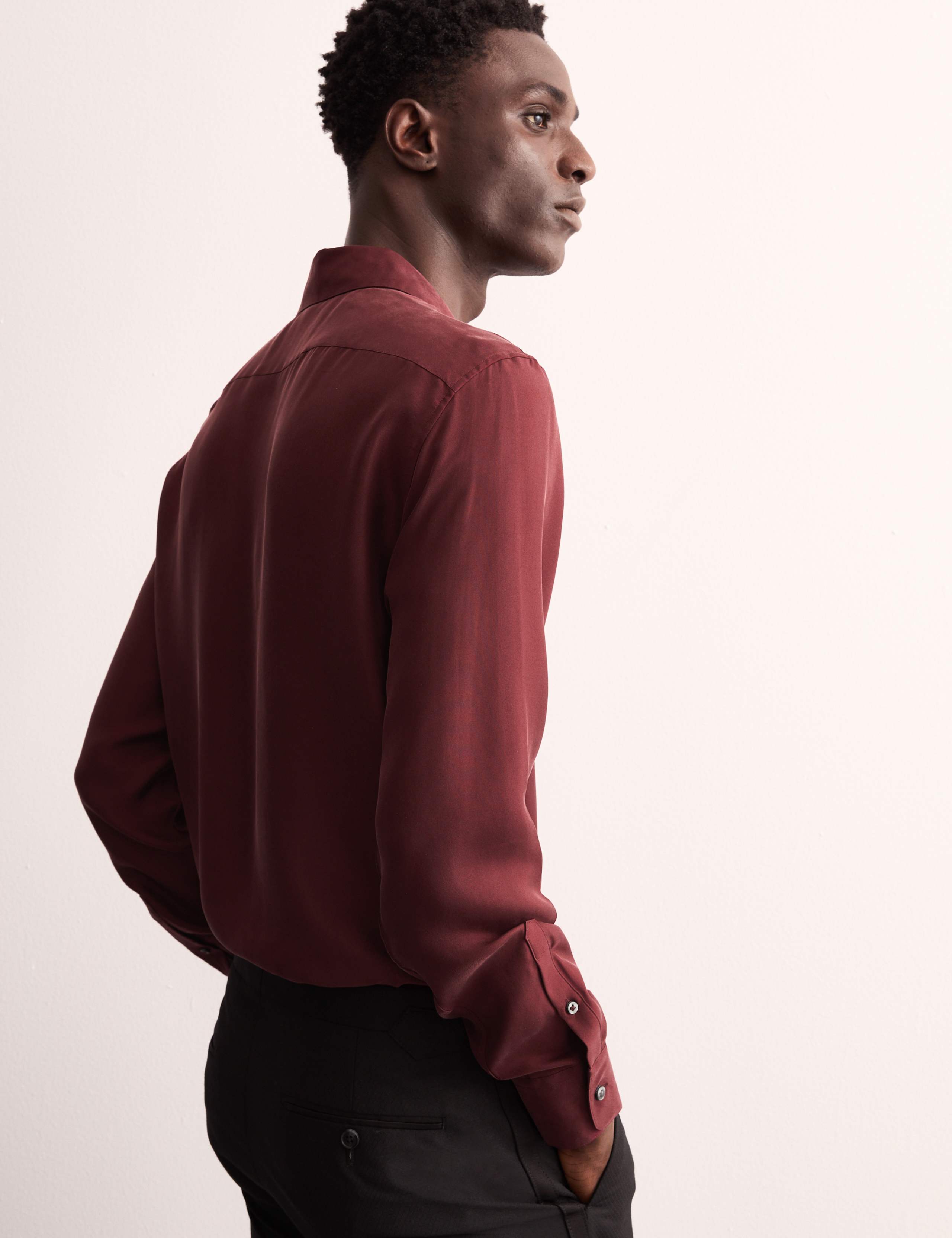 Regular Fit Luxury Silk Shirt 6 of 8
