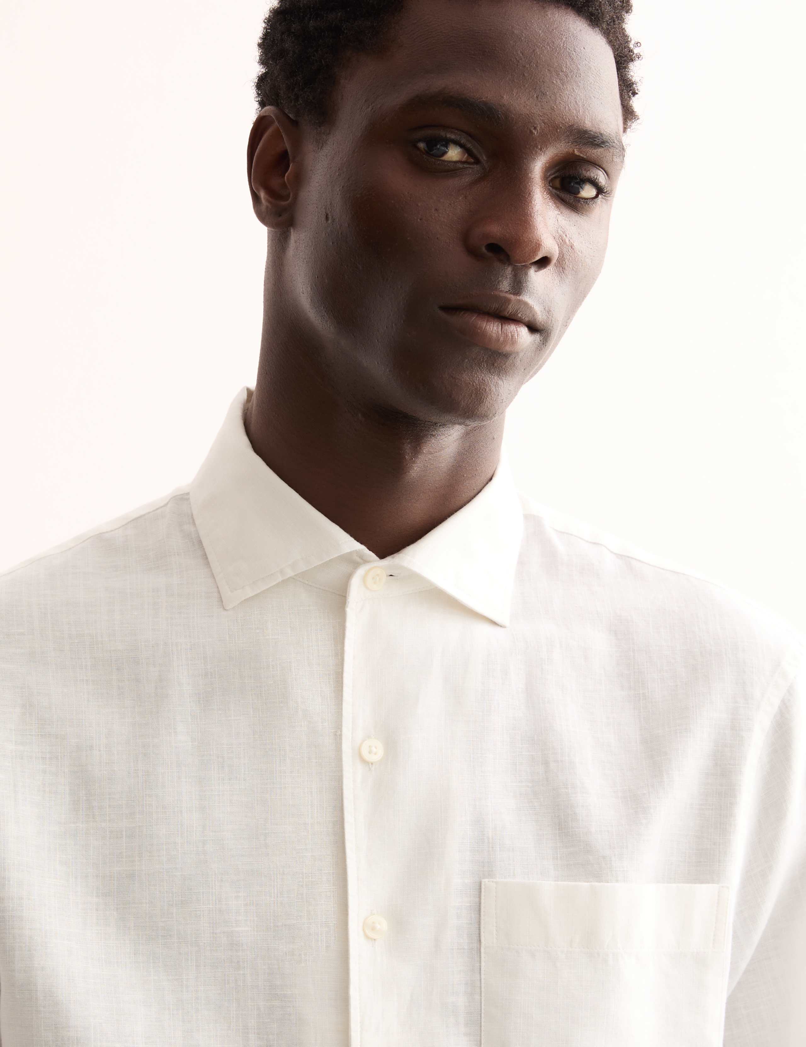 Regular Fit Luxury Linen Cotton Blend Short Sleeve Shirt 6 of 8