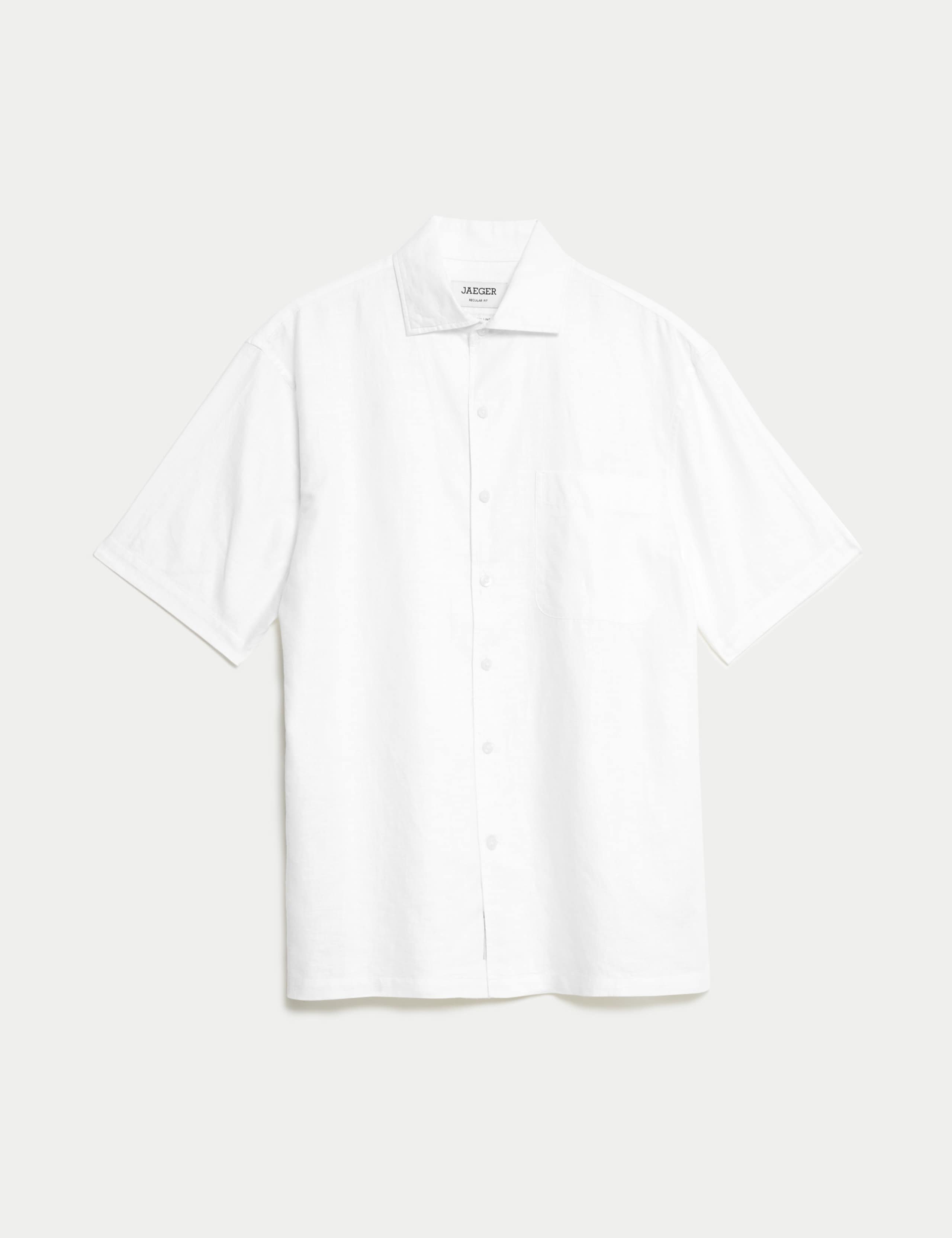 Regular Fit Luxury Linen Cotton Blend Short Sleeve Shirt 2 of 8