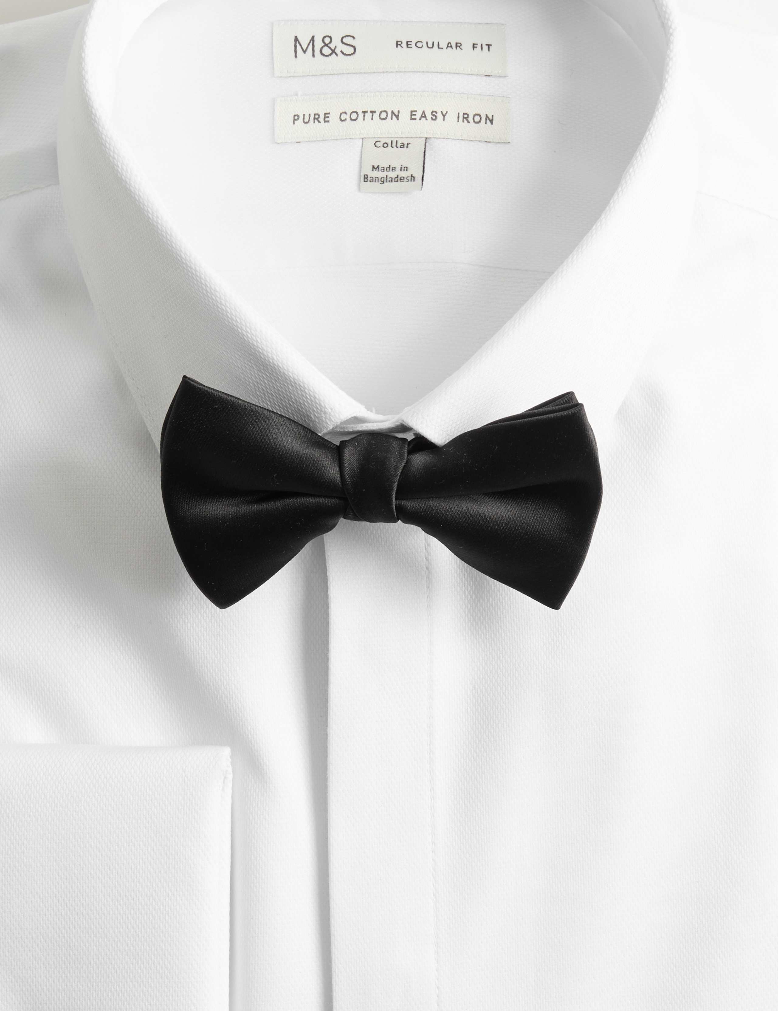 Regular Fit Cotton Dress Shirt with Bow Tie 3 of 3