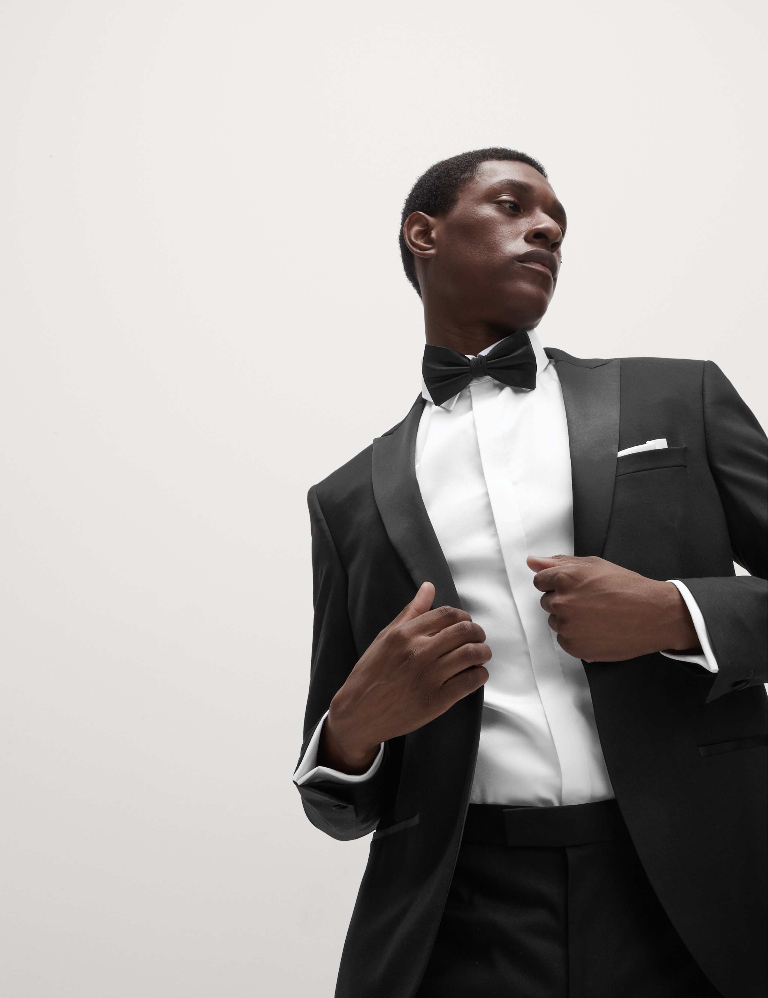 Slim Fit Cotton Dress Shirt with Bow Tie 5 of 8