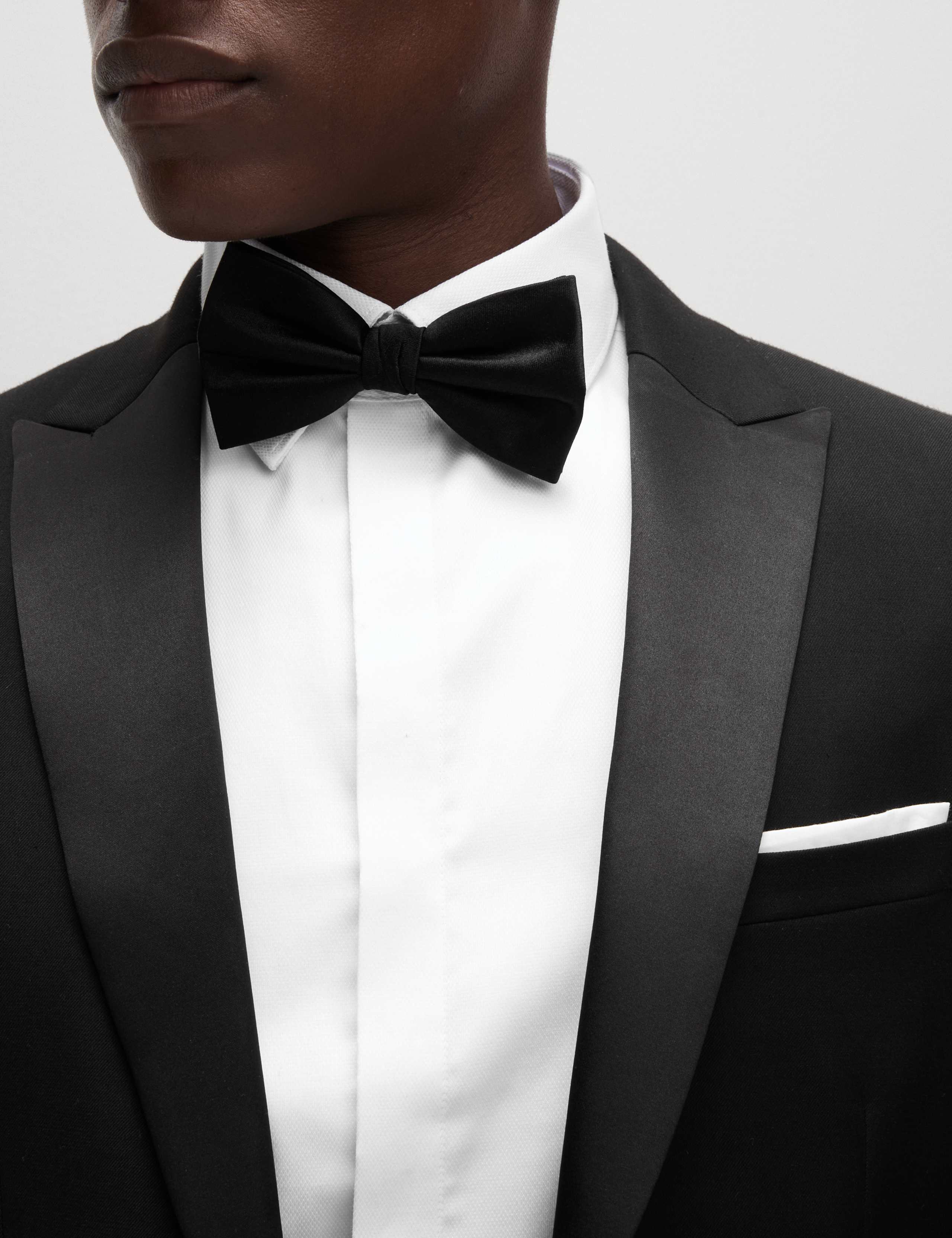 Slim Fit Cotton Dress Shirt with Bow Tie 7 of 8