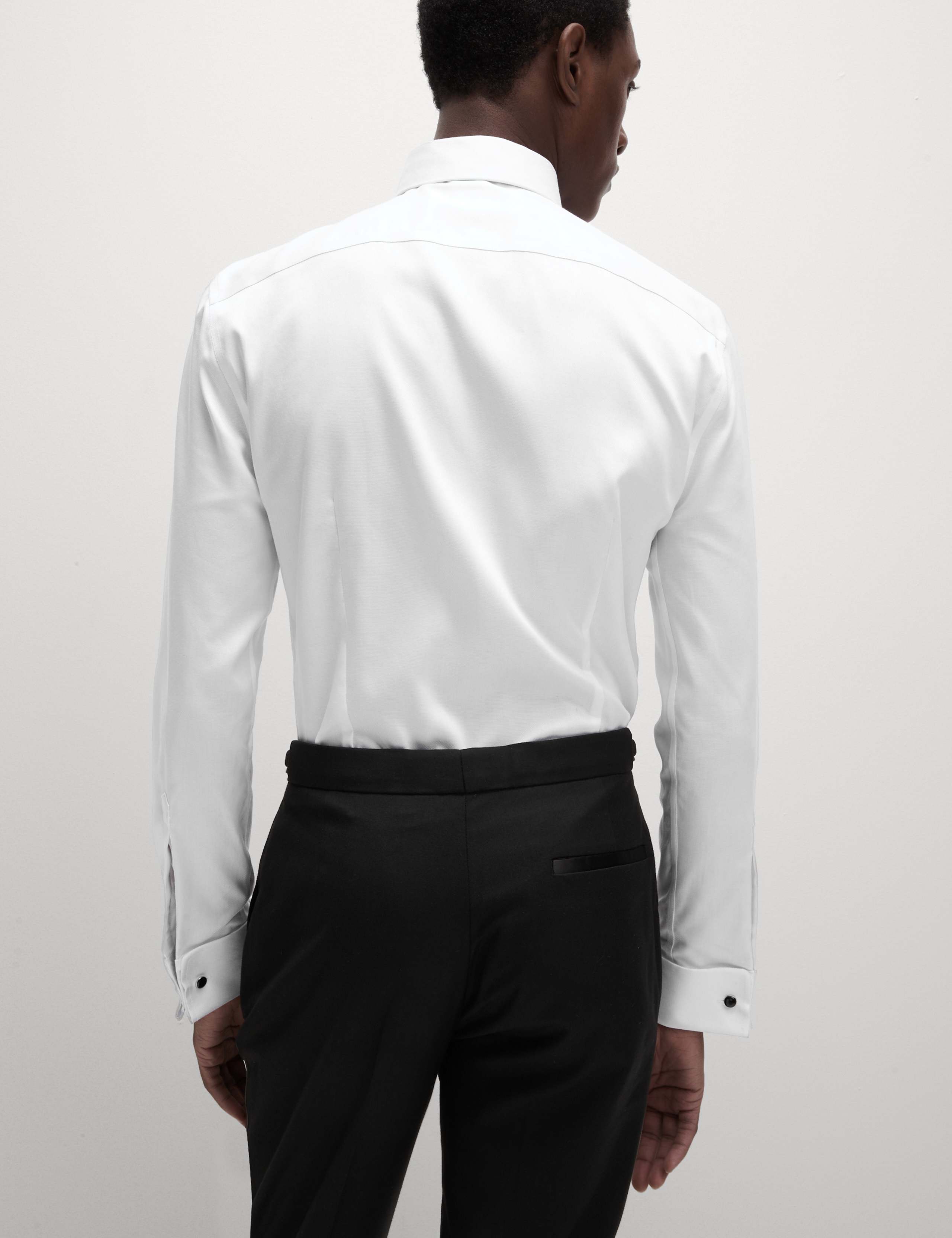 Slim Fit Cotton Dress Shirt with Bow Tie 8 of 8