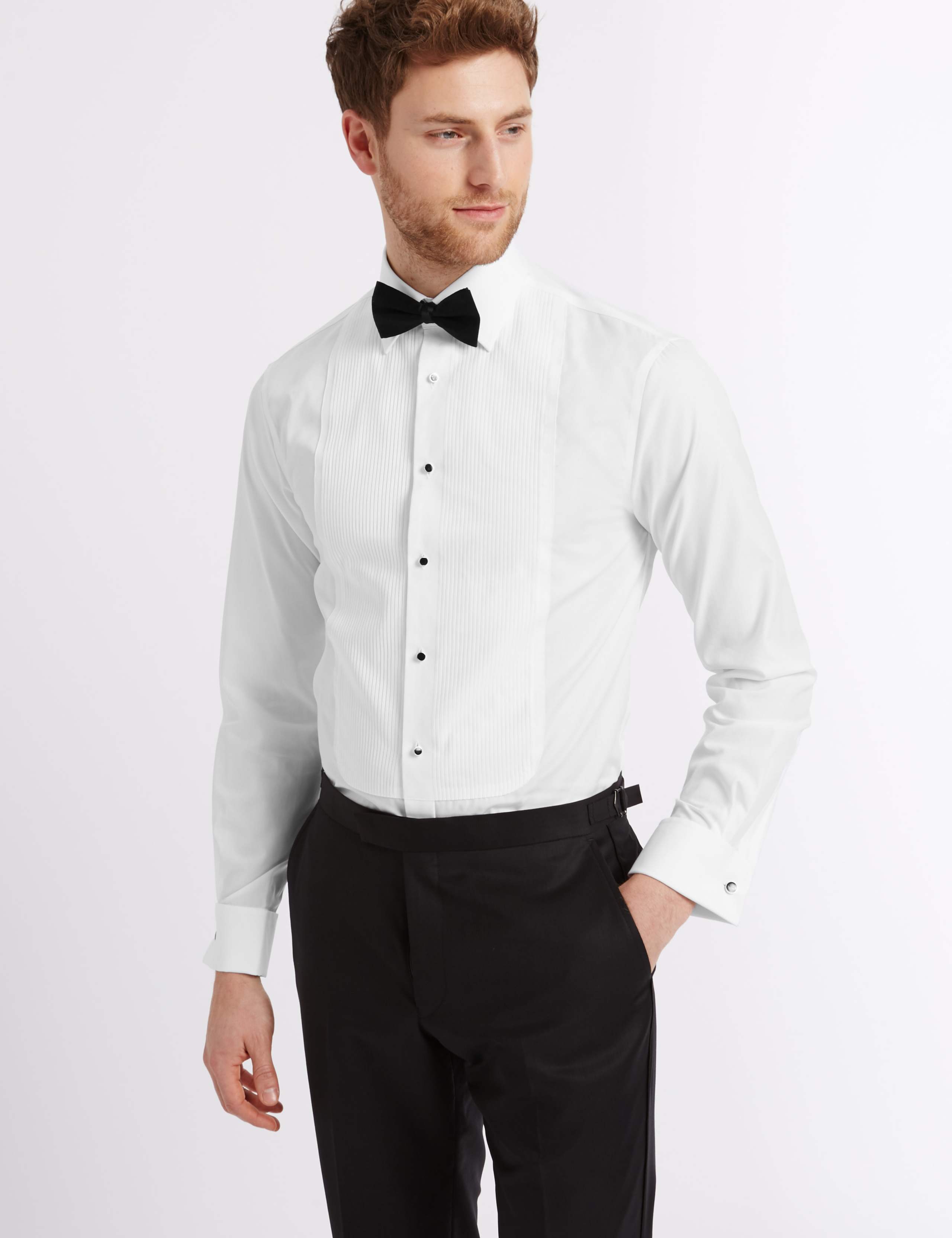 Pure Cotton Slim Fit Dinner Shirt 1 of 5