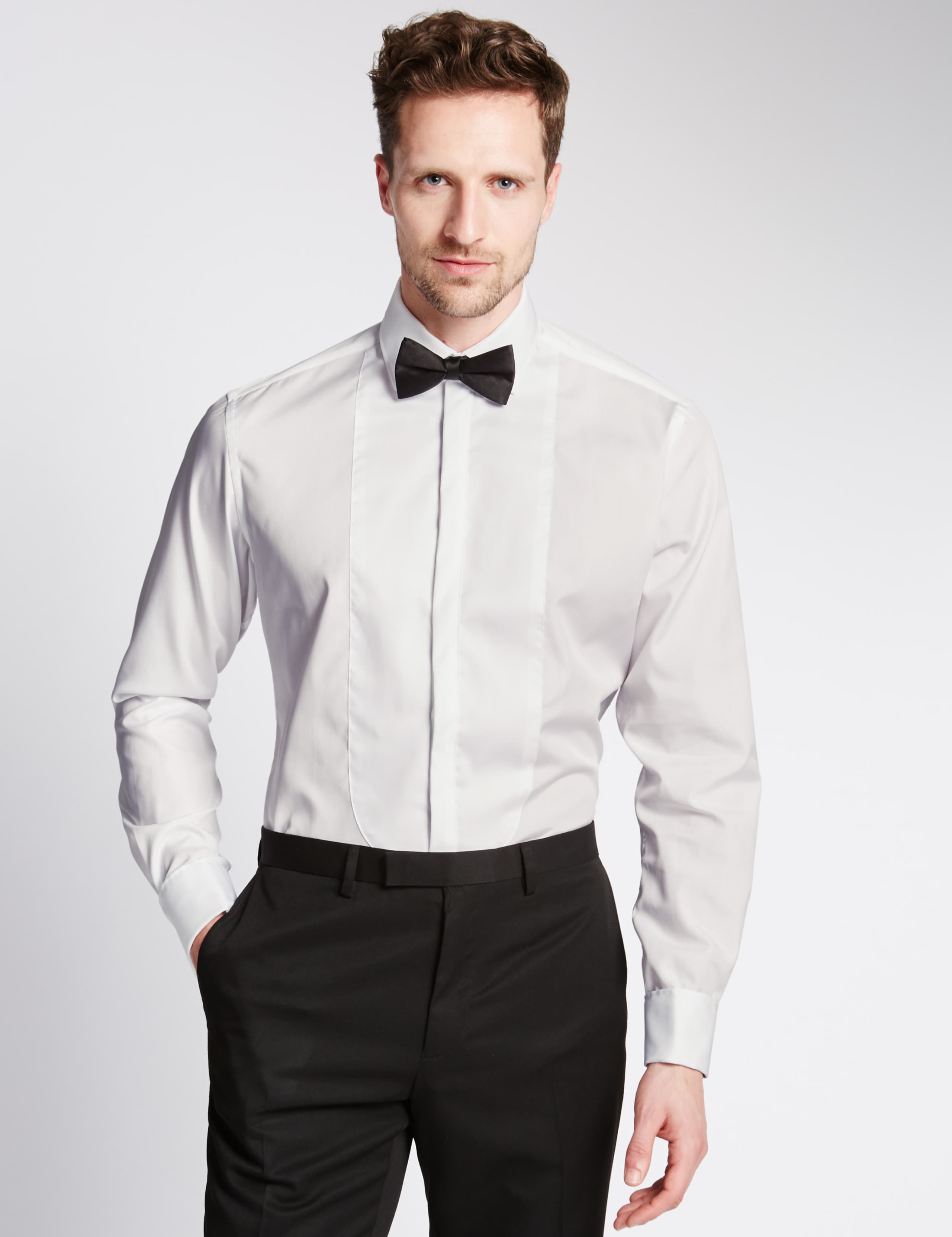 Pure Cotton Tailored Fit Dinner Shirt 1 of 4