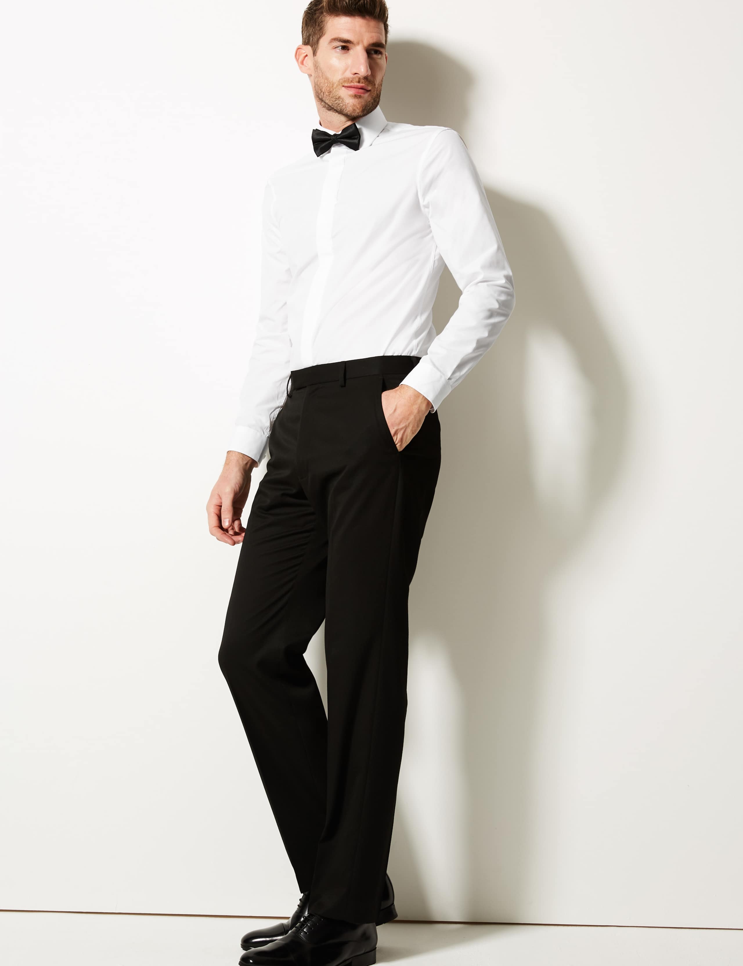 Cotton Blend Modern Slim Fit Dinner Shirt 1 of 5