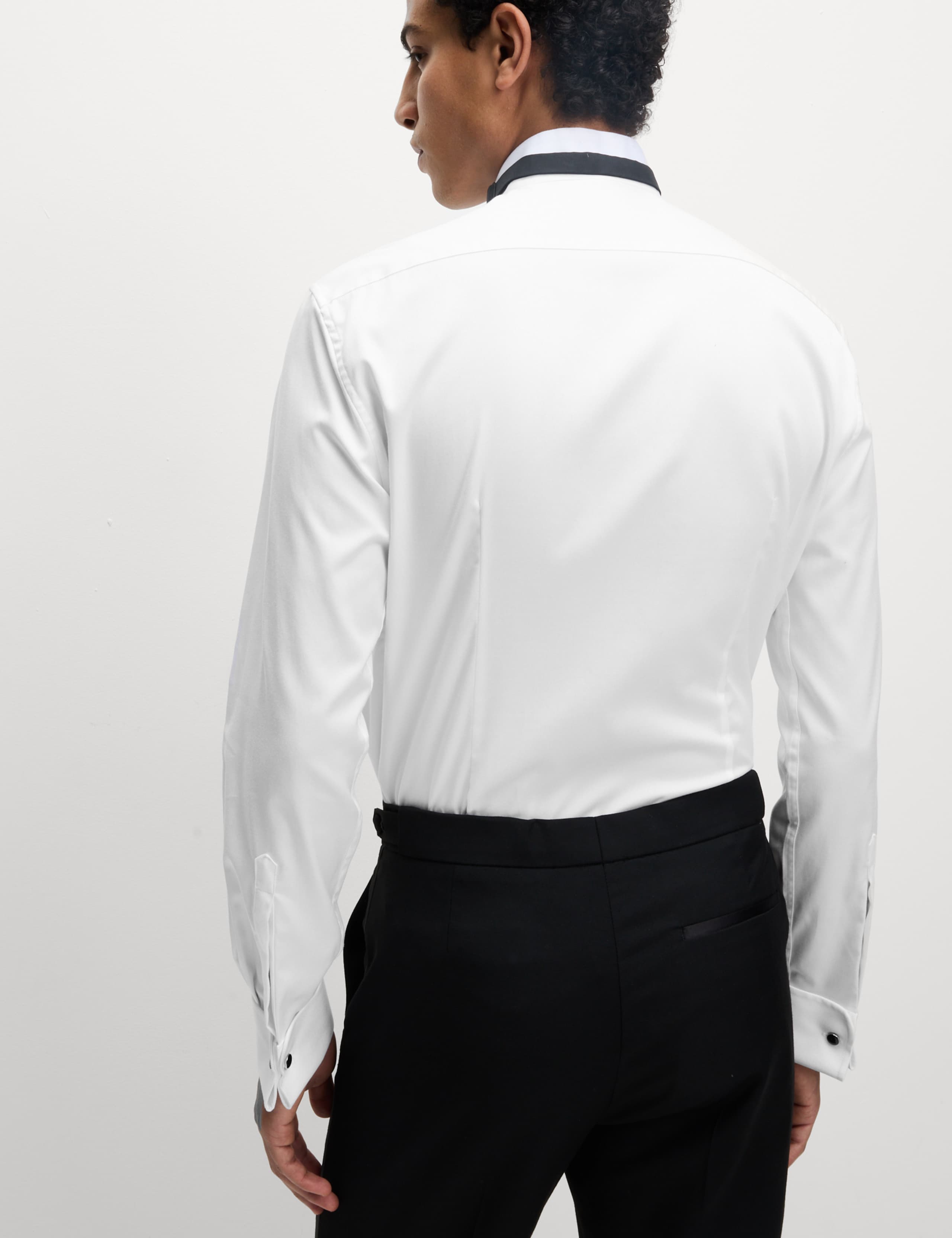 Slim Fit Luxury Cotton Double Cuff Dress Shirt 7 of 8