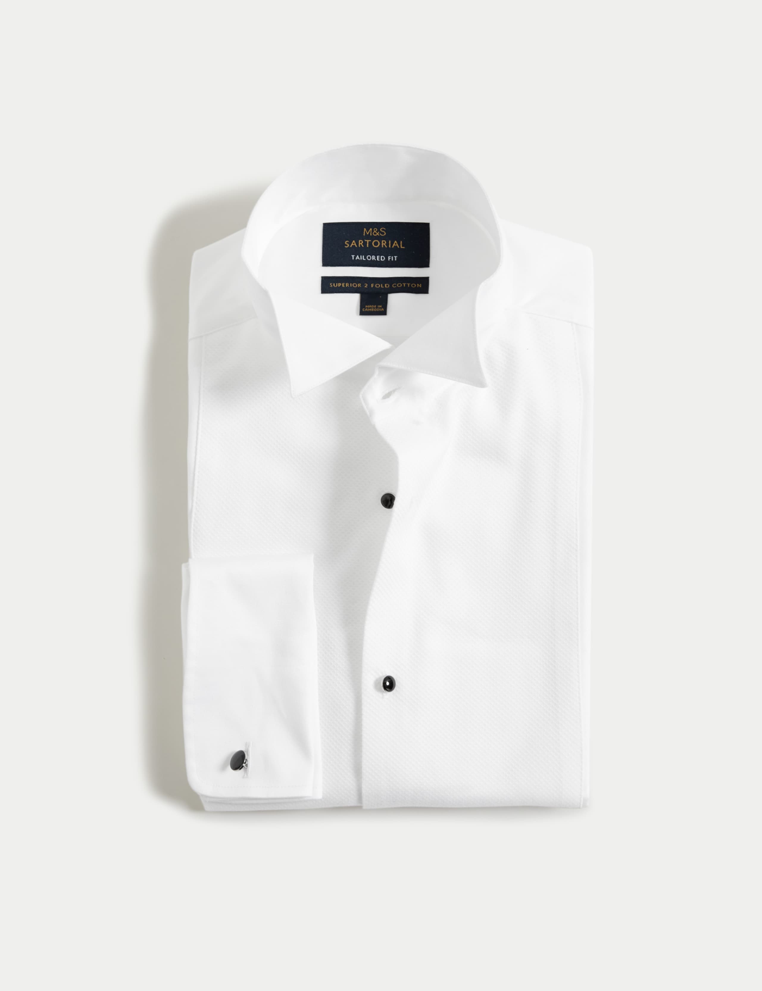 Tailored Fit Luxury Cotton Double Cuff Dress Shirt 2 of 8