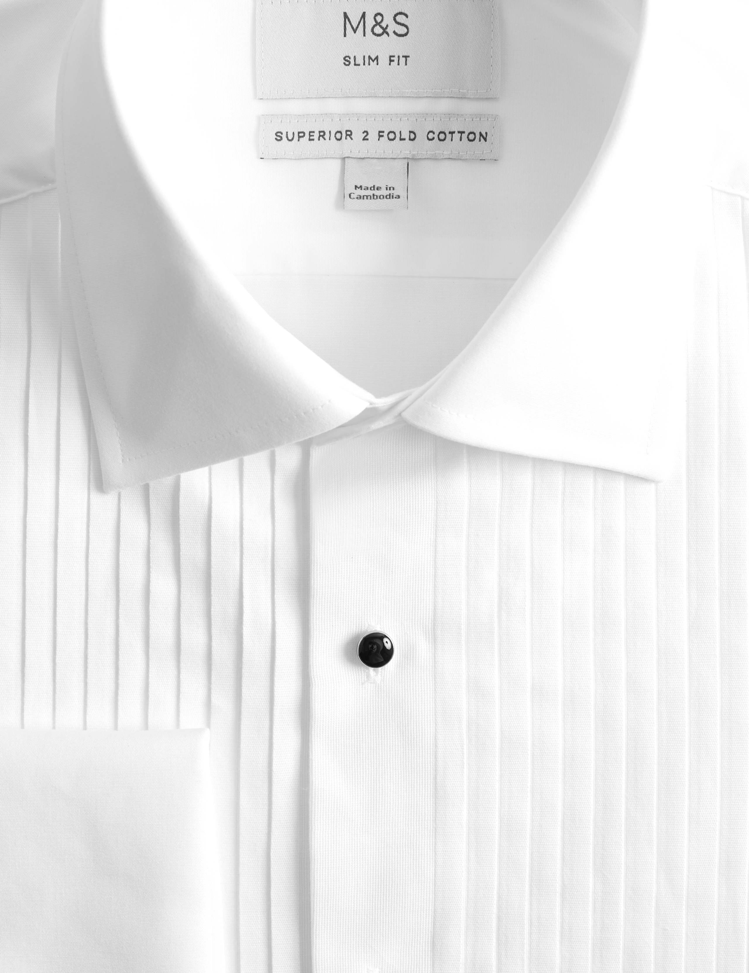 Slim Fit Luxury Cotton Double Cuff Dress Shirt 8 of 8
