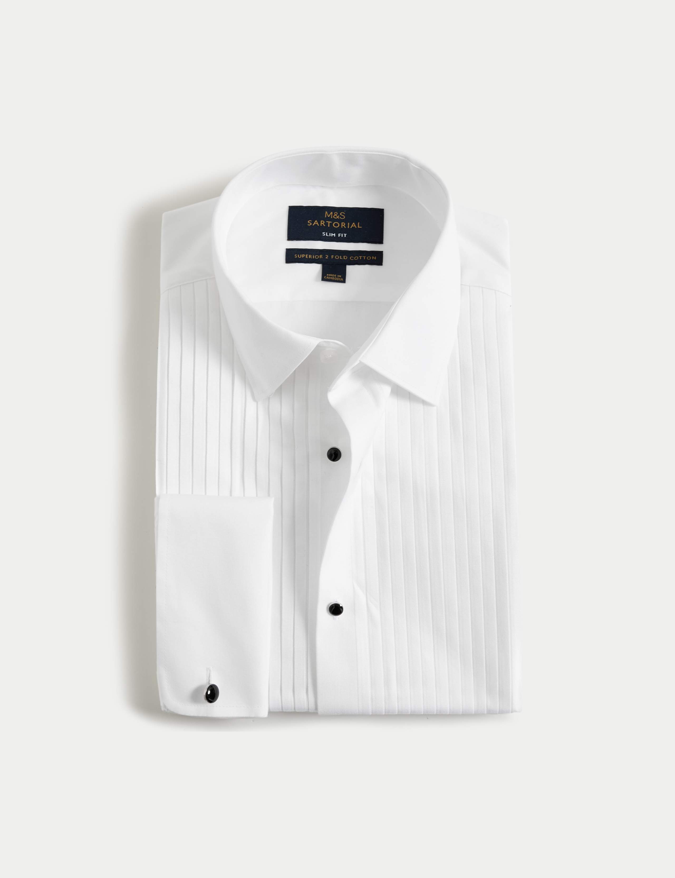 Slim Fit Luxury Cotton Double Cuff Dress Shirt 2 of 7