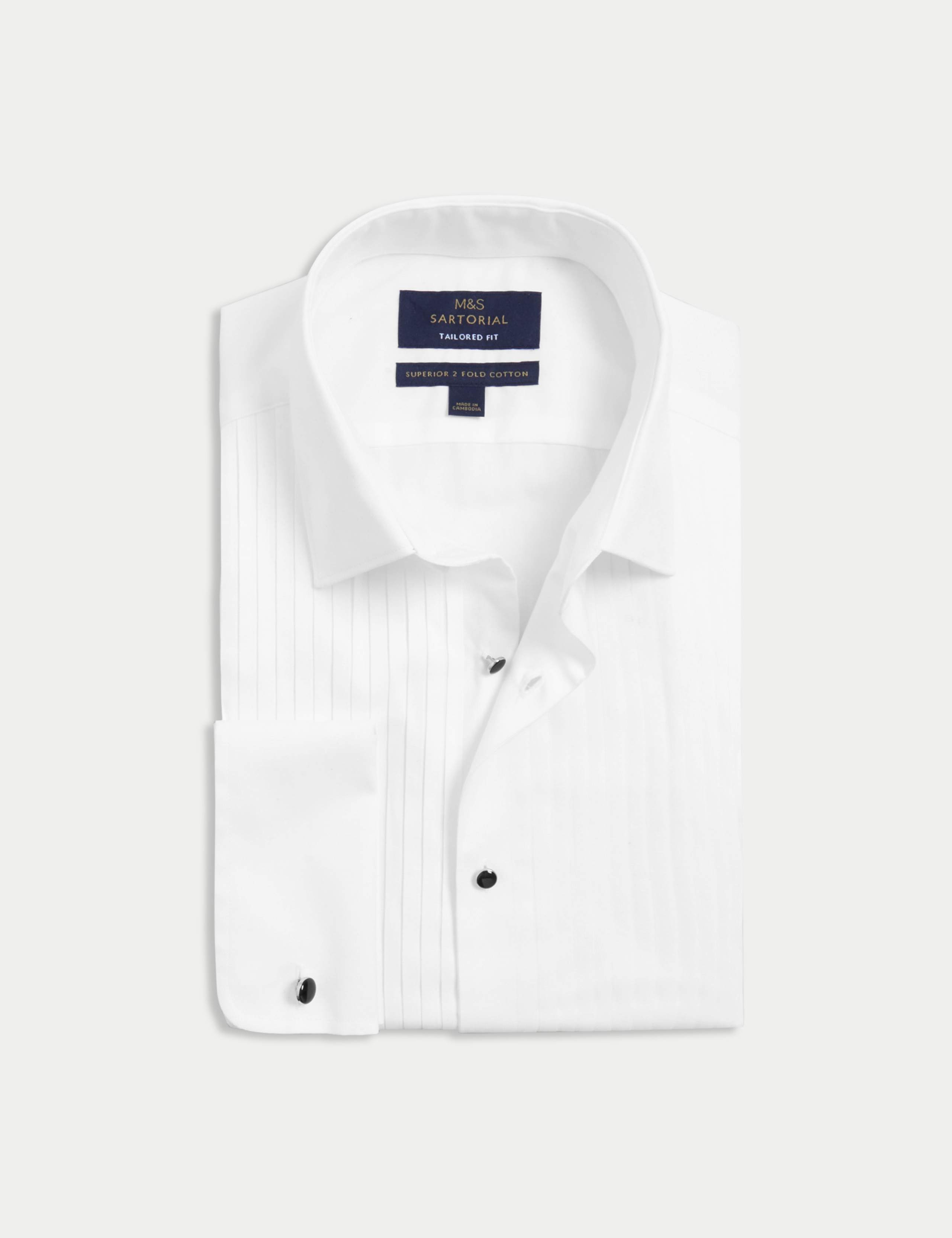 Tailored Fit Luxury Cotton Double Cuff Dress Shirt 2 of 6