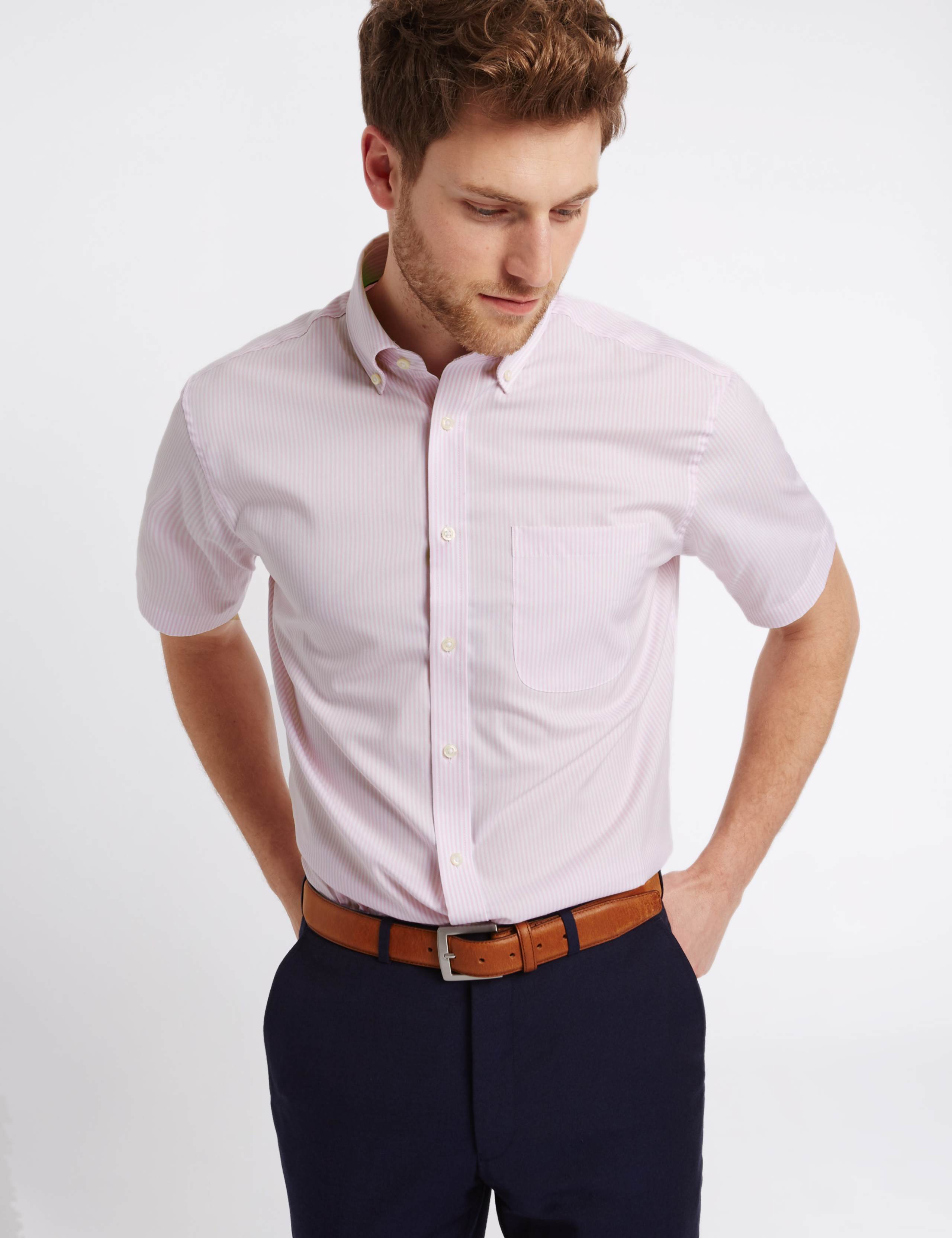 Pure Cotton Easy to Iron Shirt with Pocket 1 of 4