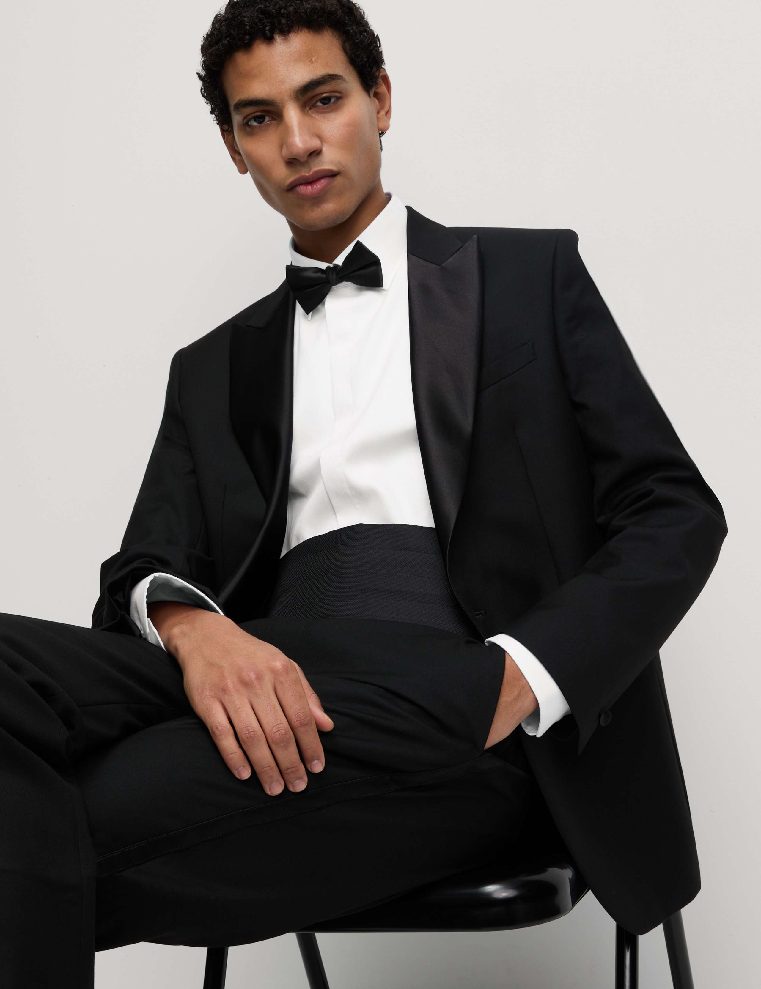 Slim Fit Cotton Dress Shirt with Bow Tie 4 of 6