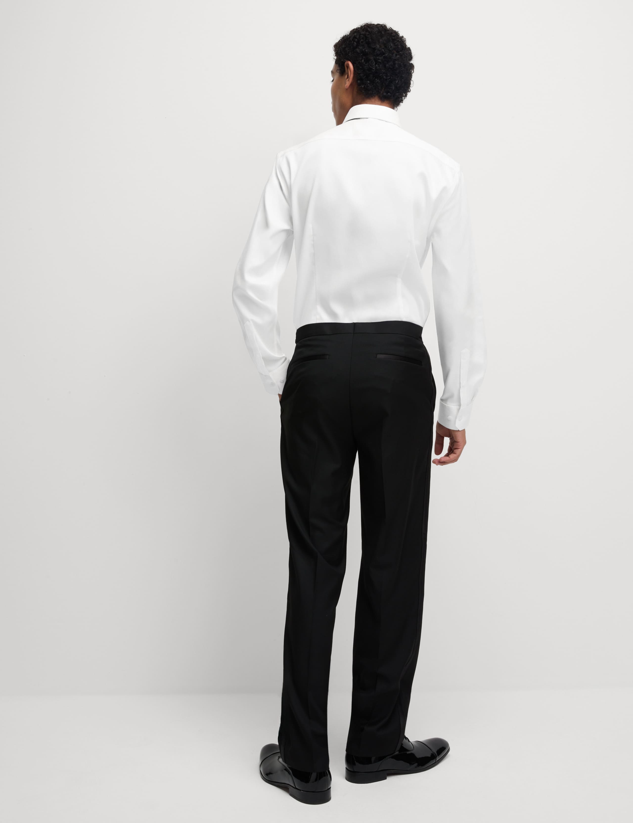 Slim Fit Cotton Dress Shirt with Bow Tie 5 of 6